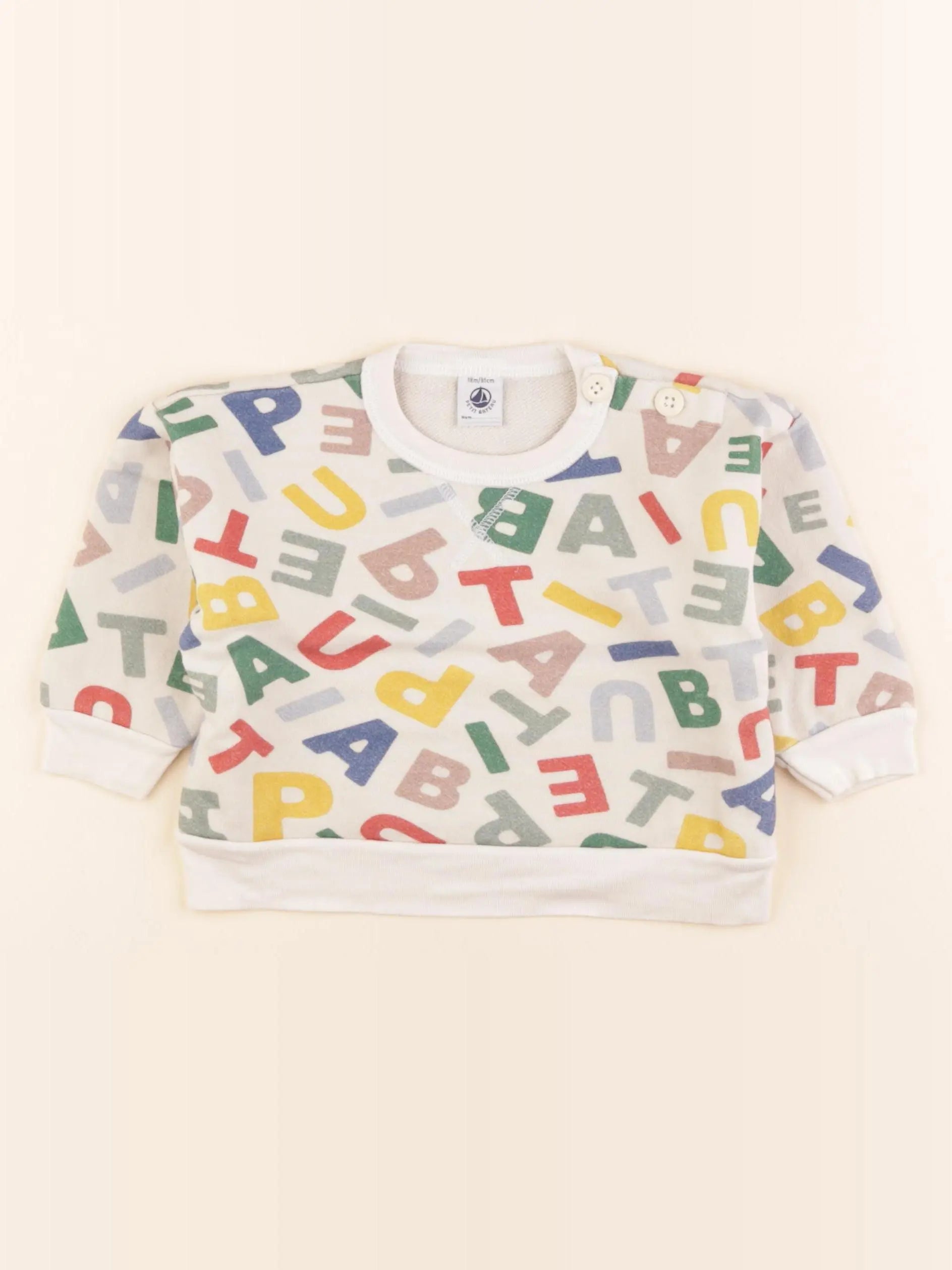 Sweat beige, multicolore