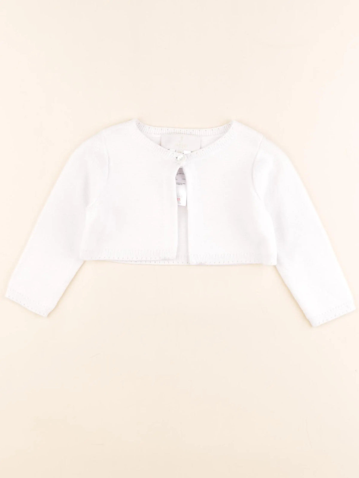 Jacadi - gilet blanc - 12 mois
