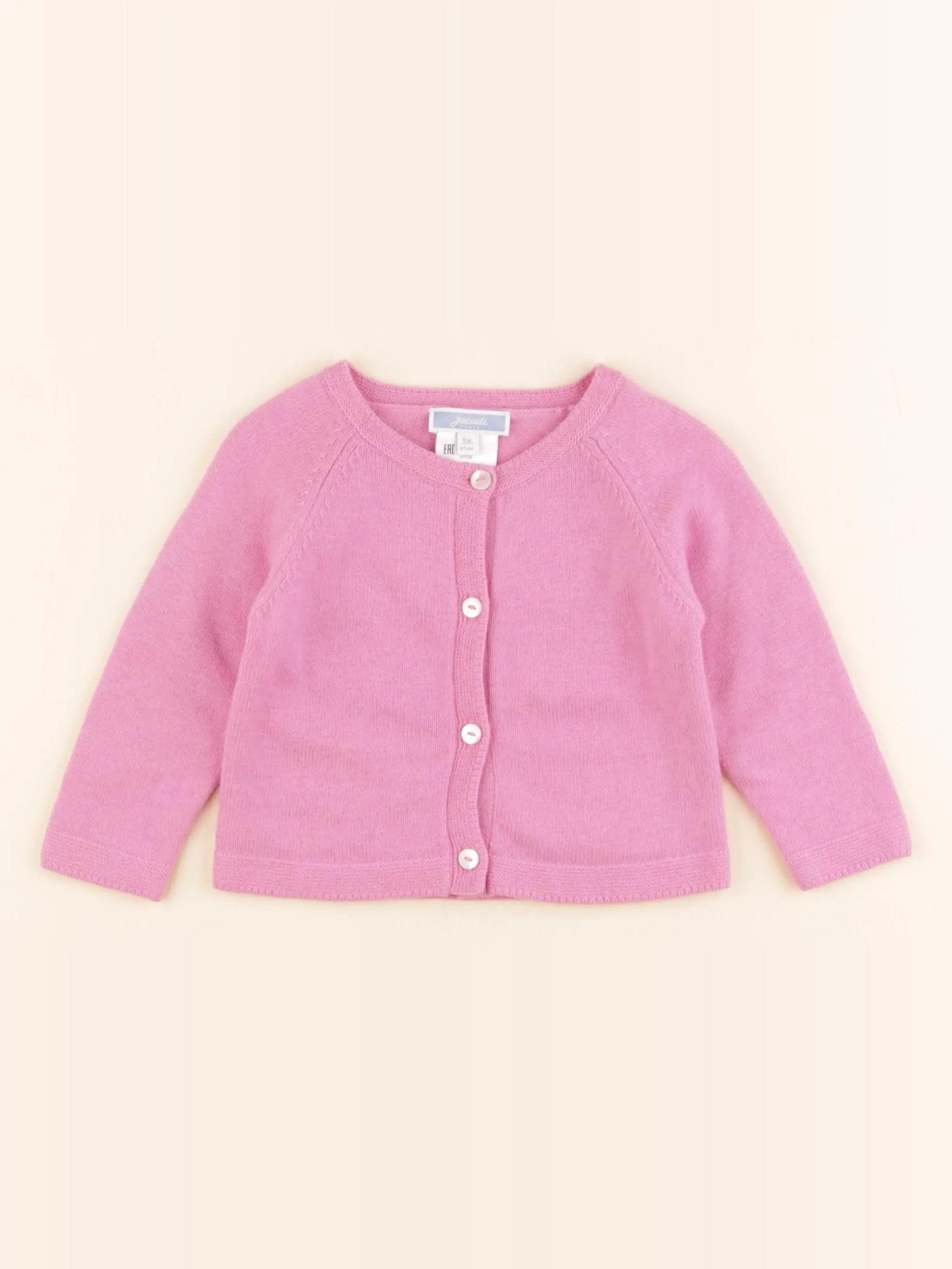 Jacadi - gilet rose - 6 mois