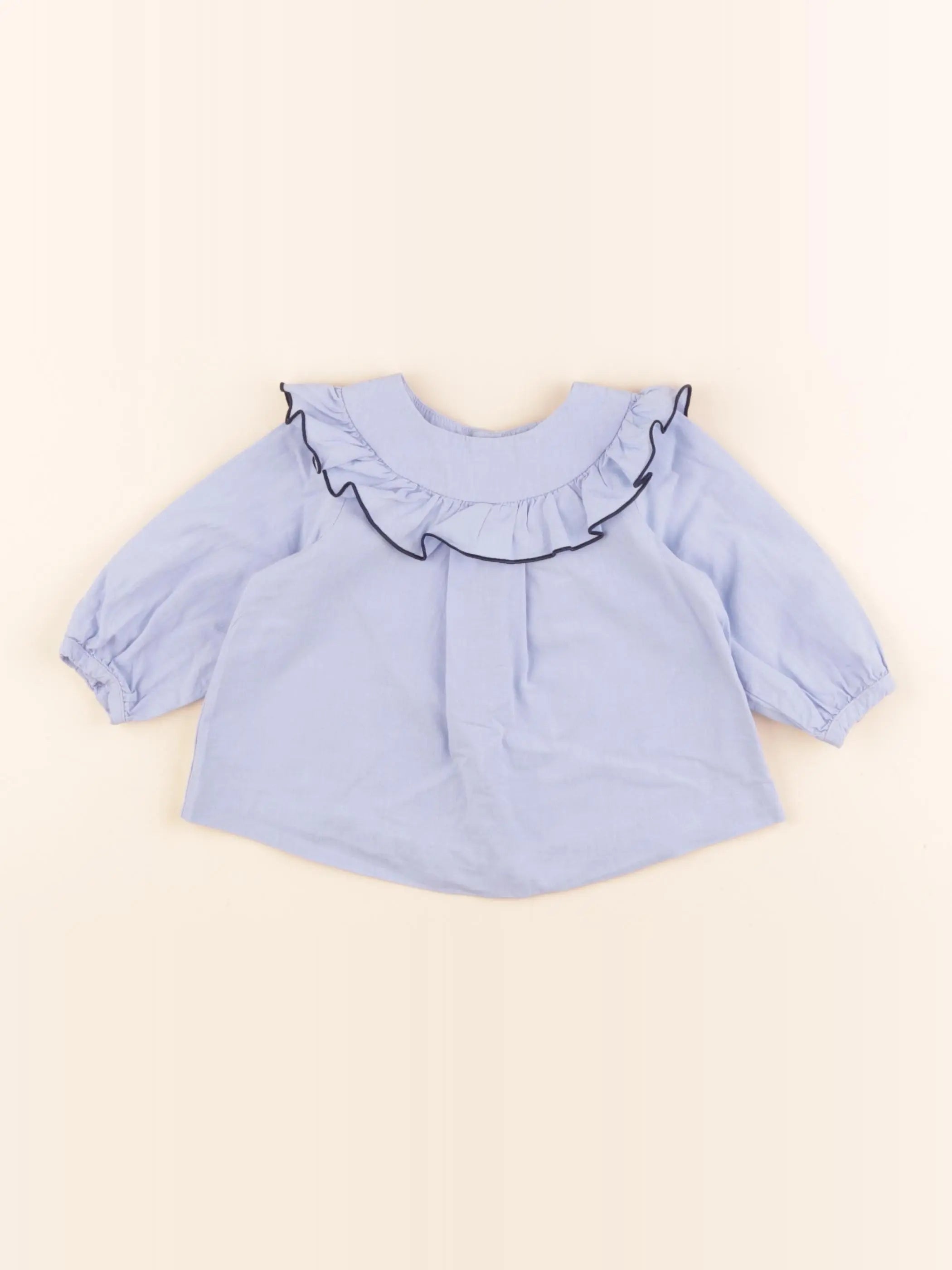 Jacadi - blouse bleu - 6 mois