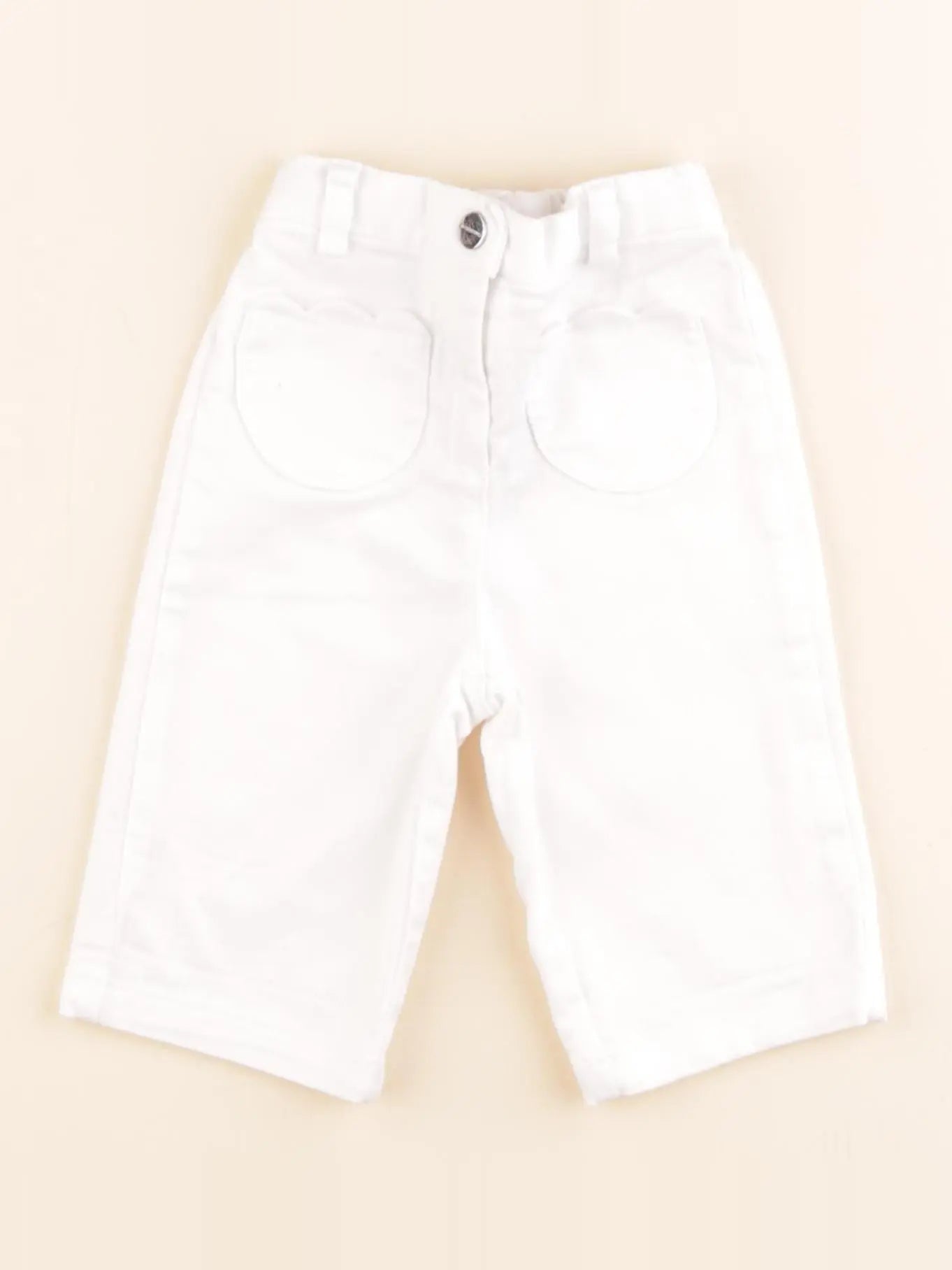 Jacadi - jean blanc - 6 mois
