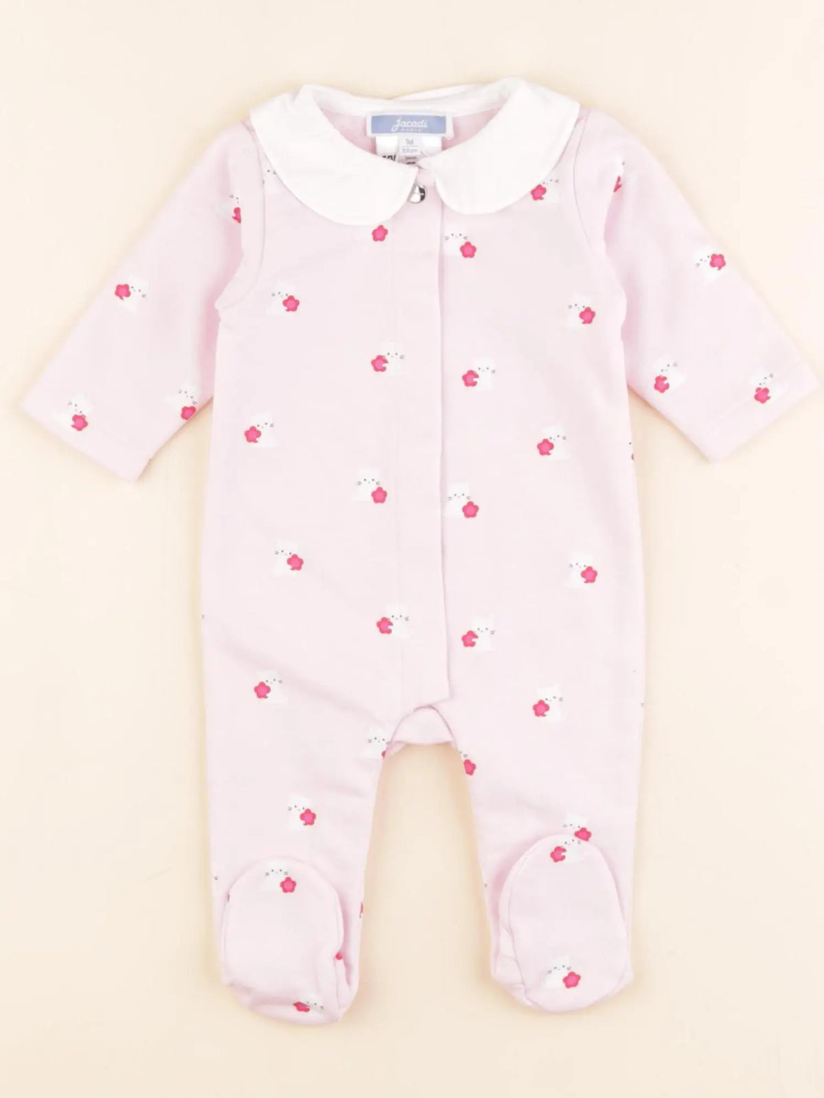 Jacadi - pyjama coton rose - 1 mois