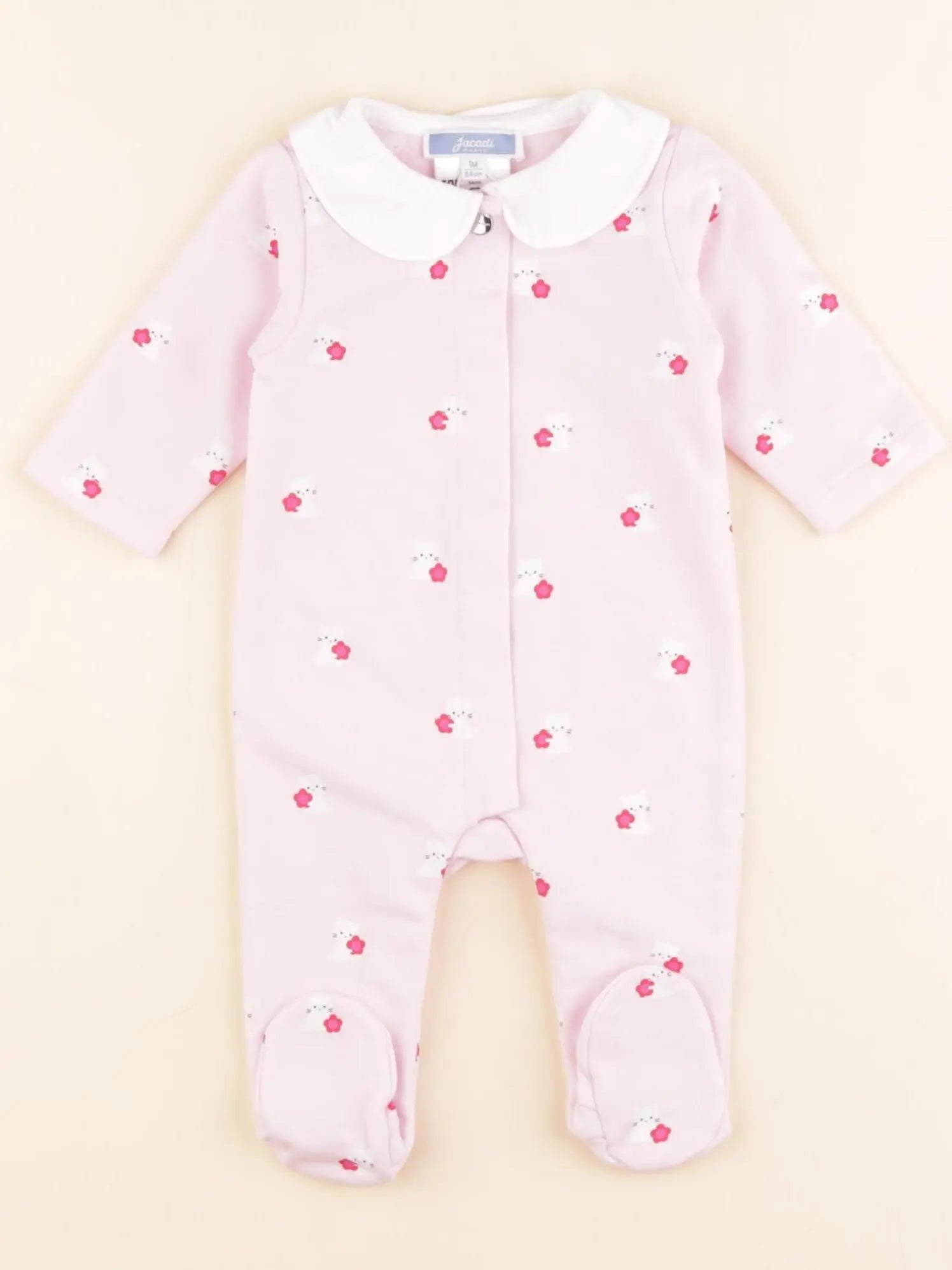Jacadi - pyjama coton rose - 1 mois