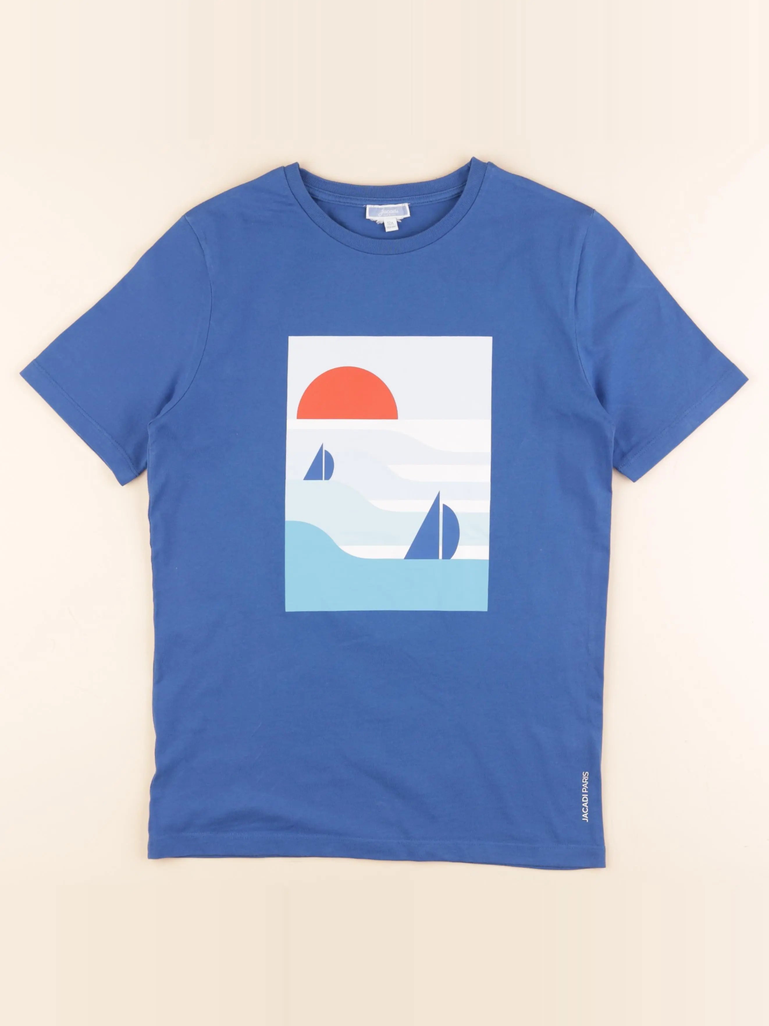 Jacadi - tee-shirt imprimé au dos bleu - 12 ans