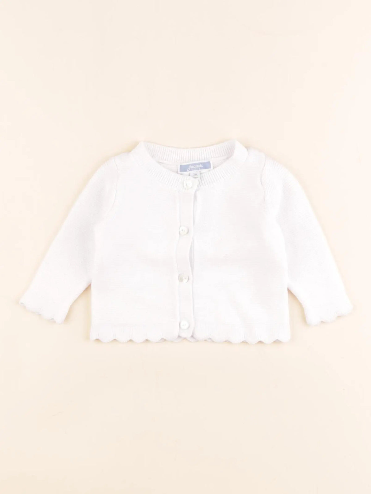 Jacadi - gilet blanc - 3 mois