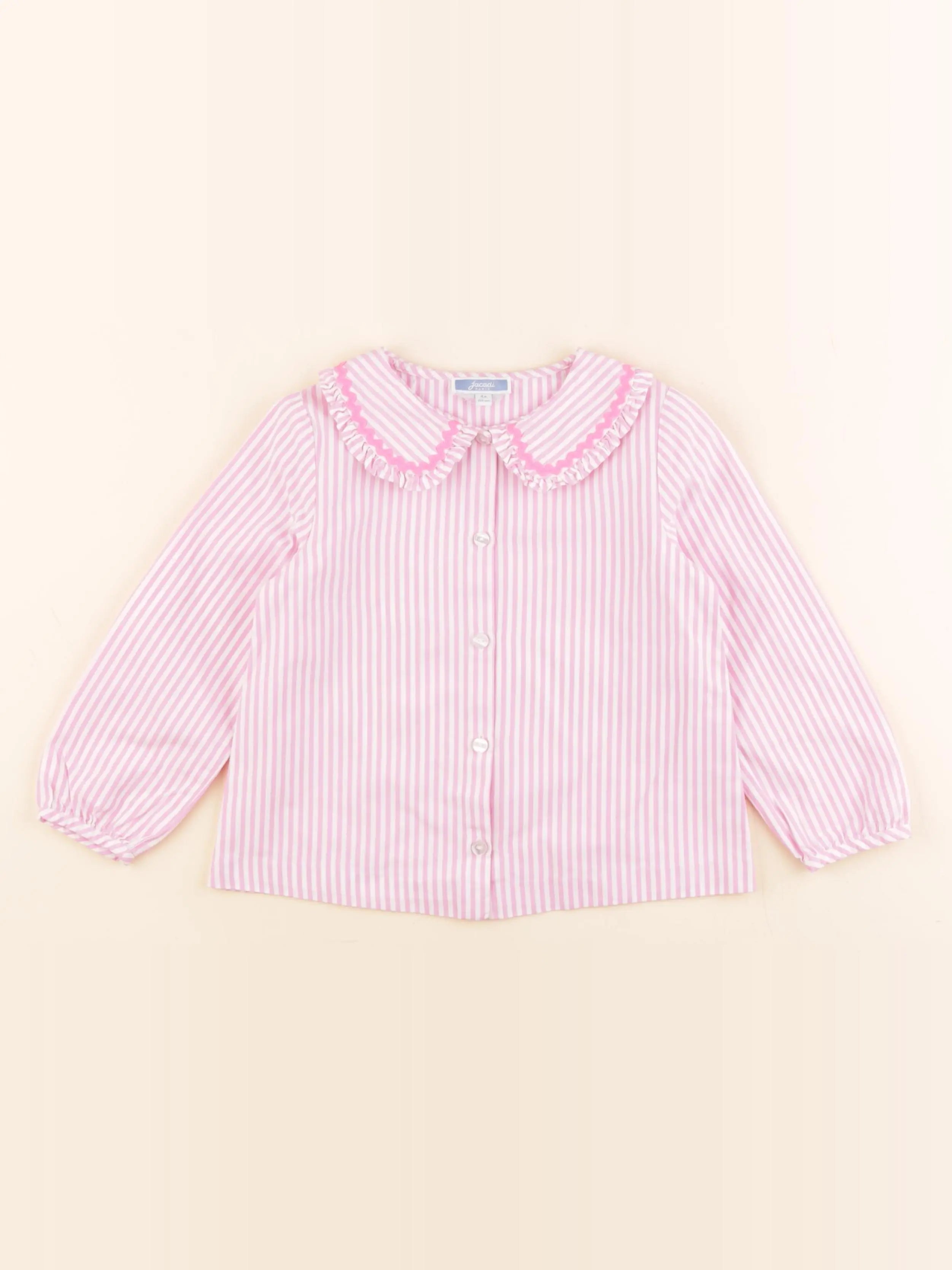 Jacadi - blouse blanc, rose - 4 ans