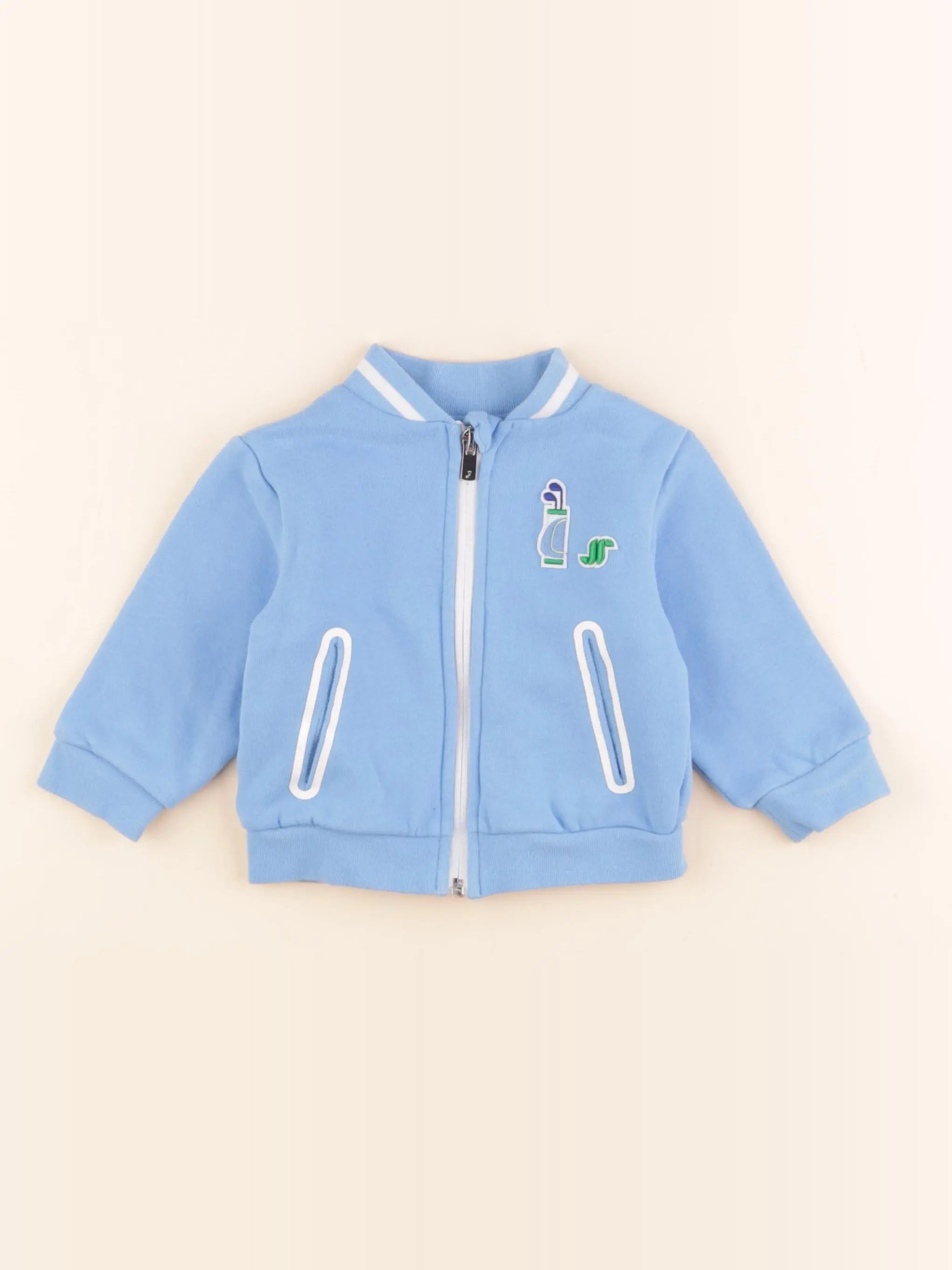 Jacadi - sweat bleu - 12 mois