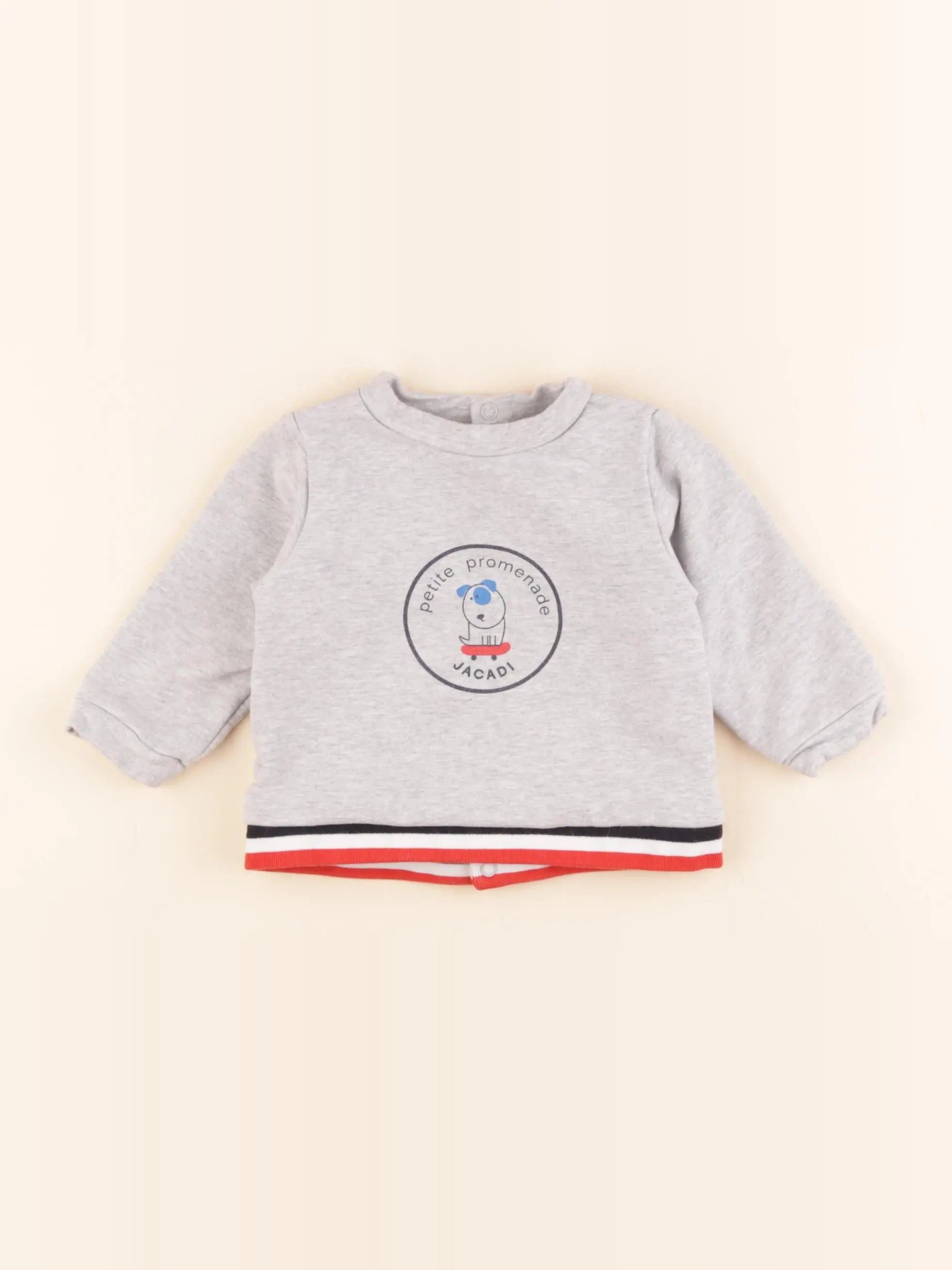 Jacadi - sweat gris - 6 mois