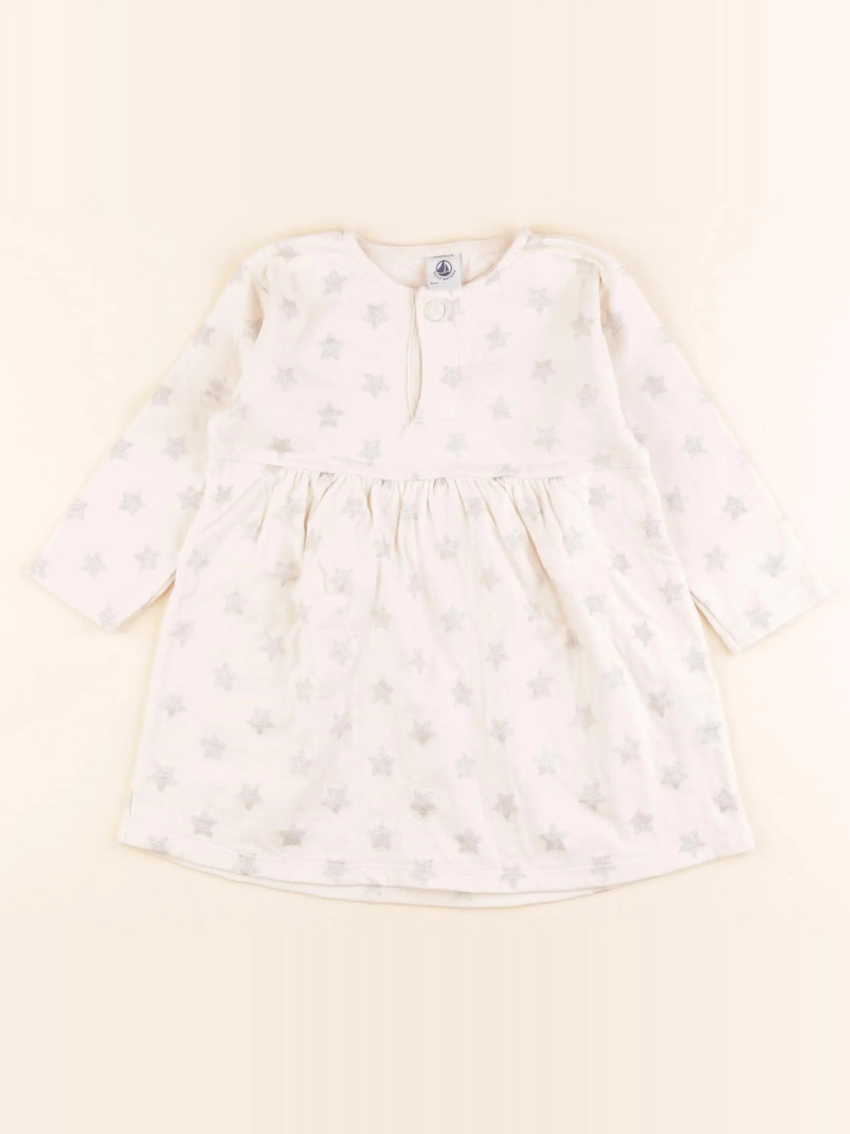 Petit Bateau - robe argent, beige - 24 mois