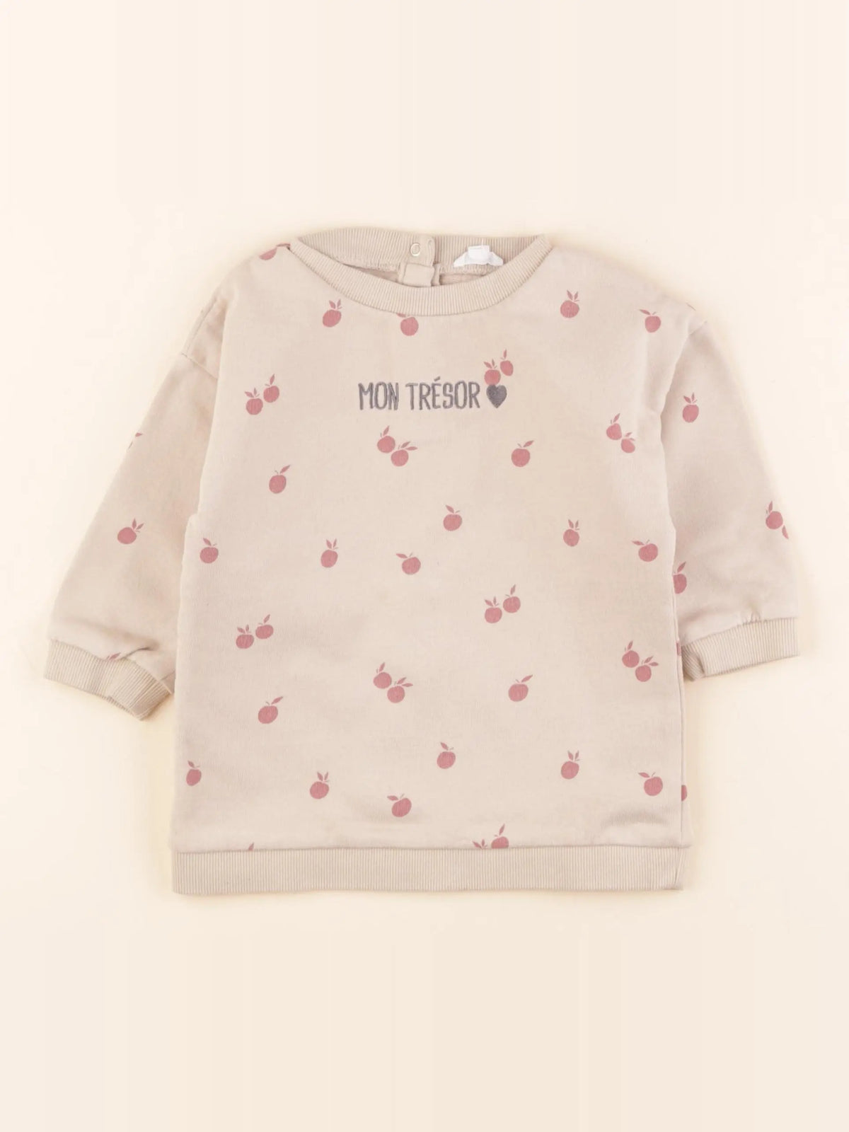 Vertbaudet - sweat marron - 24 mois