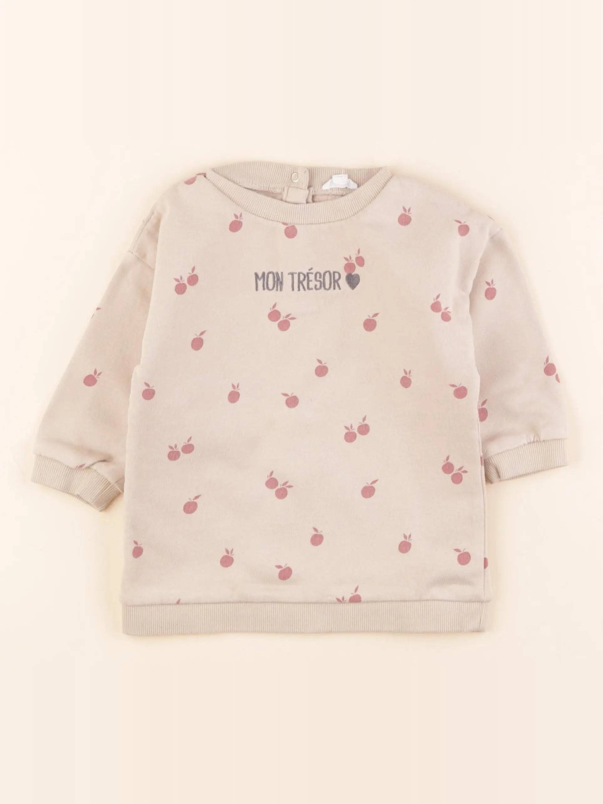 Vertbaudet - sweat marron - 24 mois