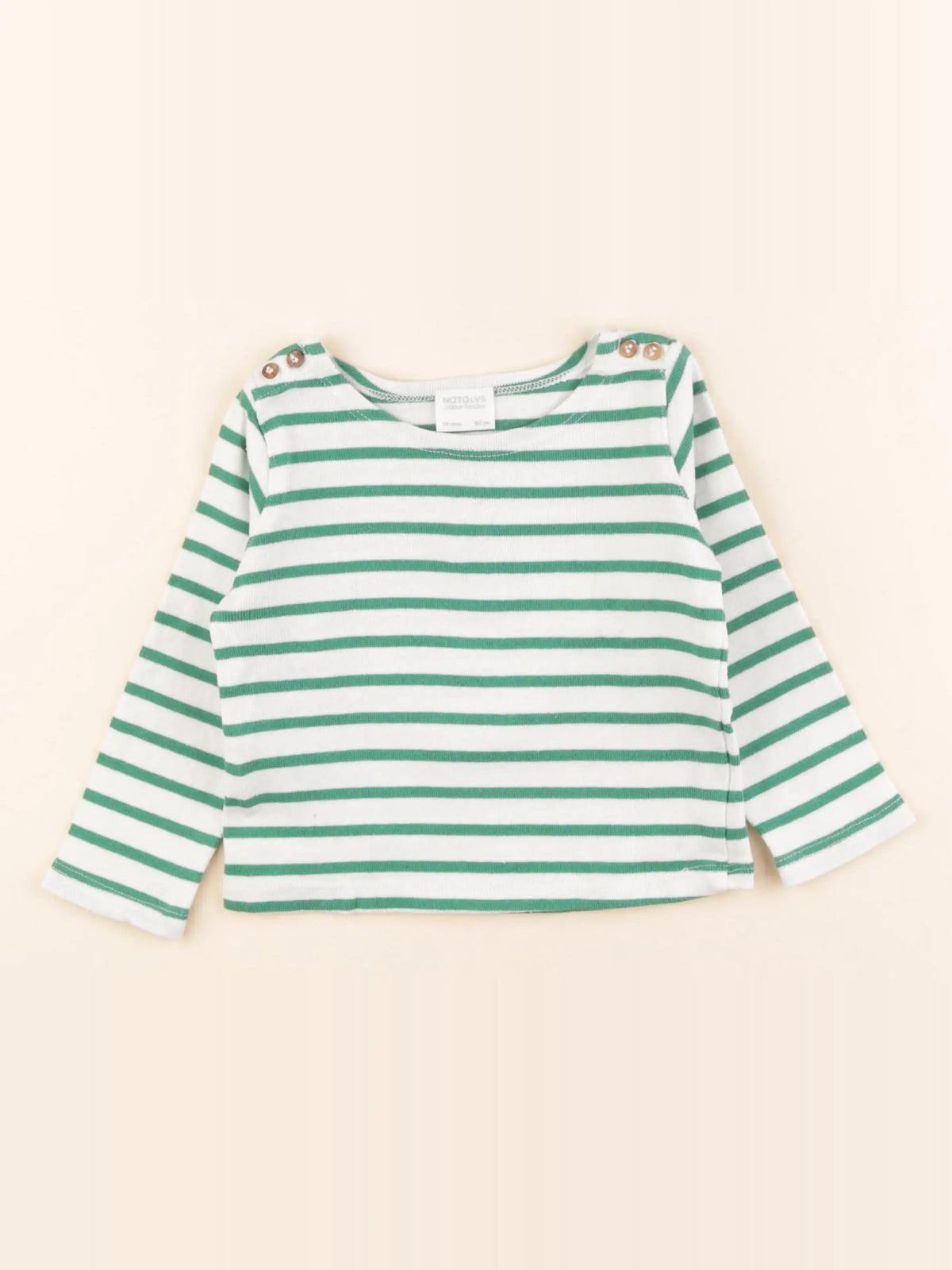 Natalys - tee-shirt blanc, vert - 18 mois