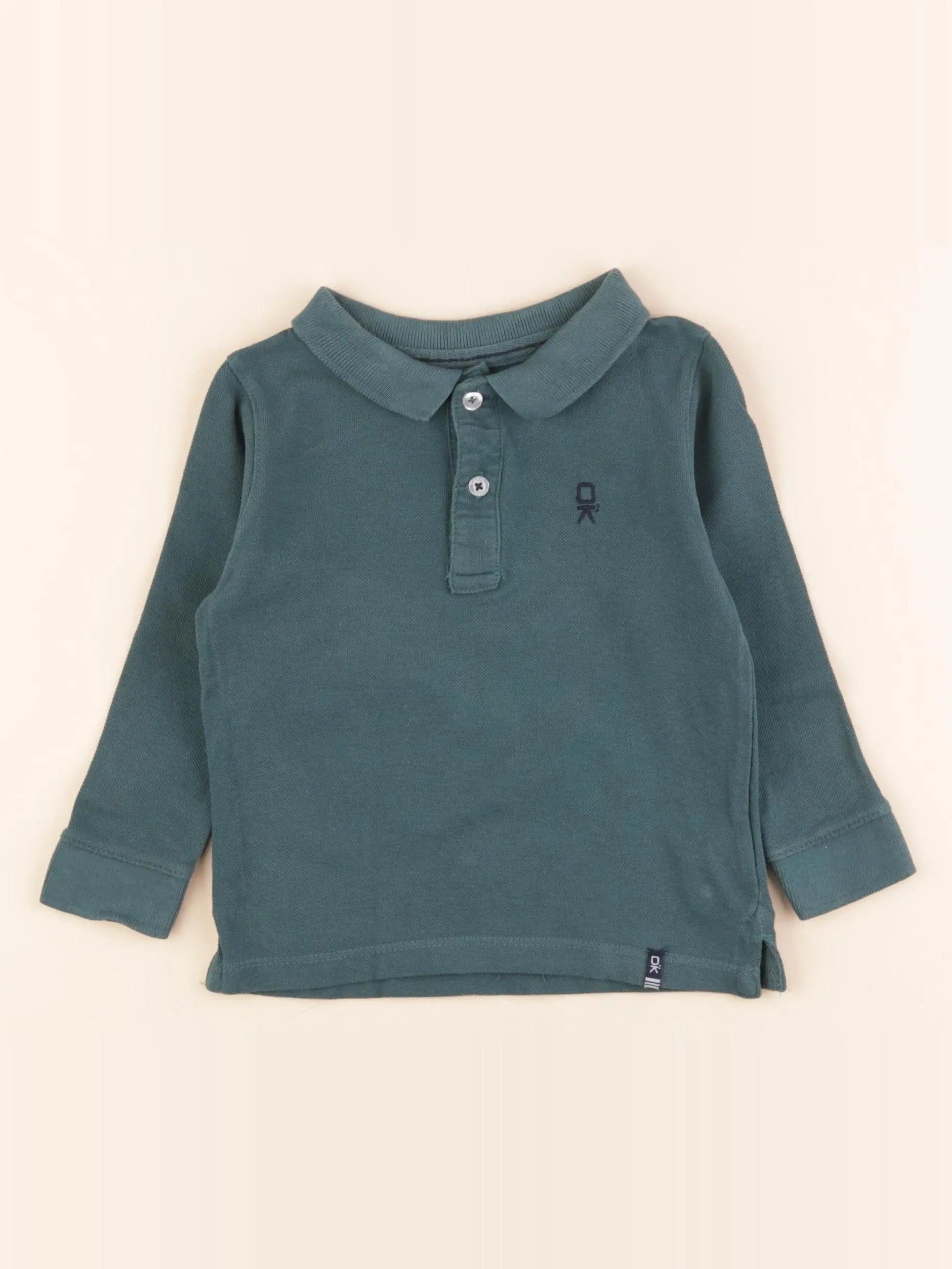 Okaidi - polo vert - 2 ans