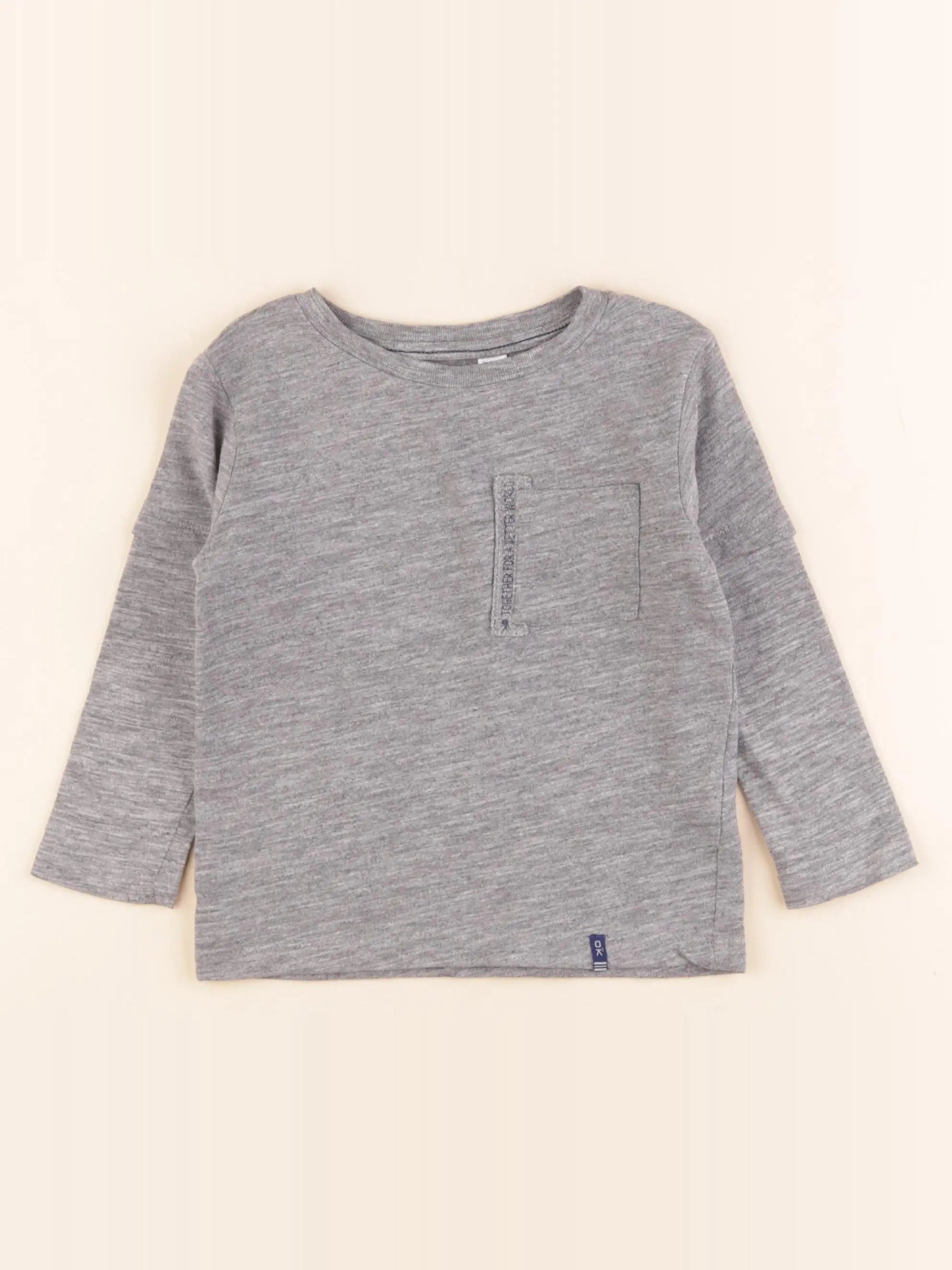 Okaidi - tee-shirt gris - 2 ans