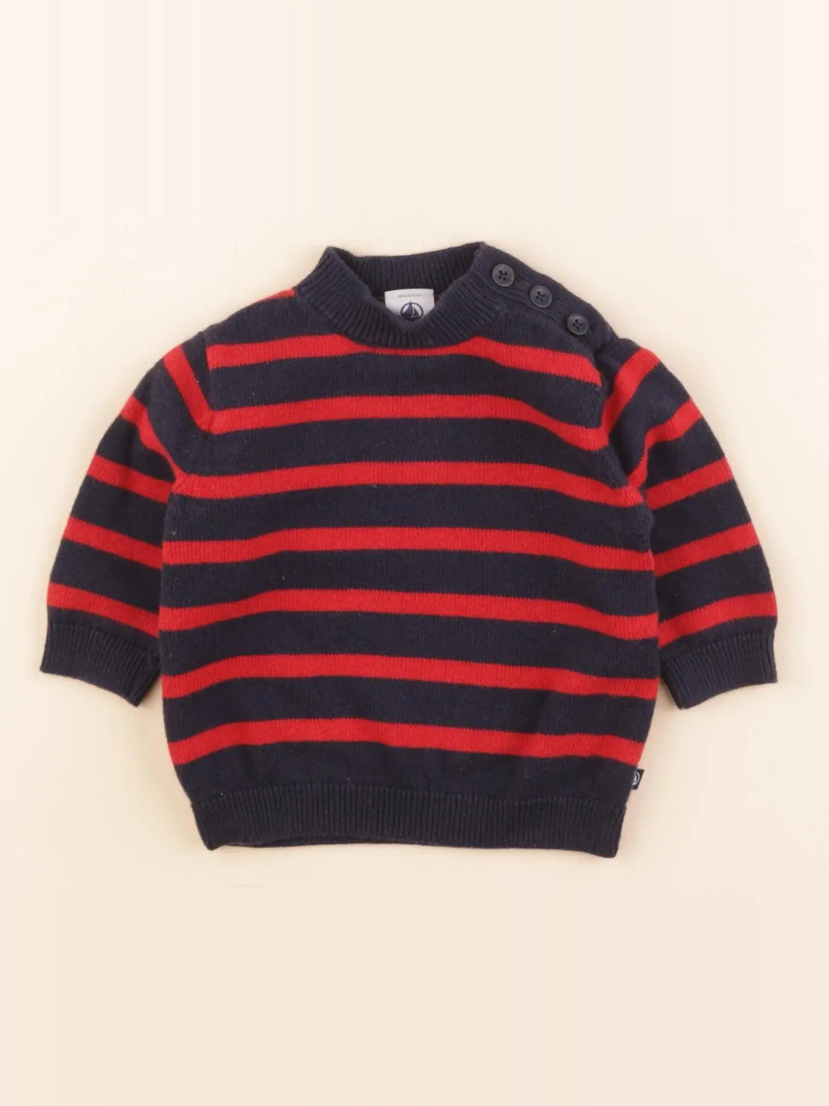 Pull bleu, rouge