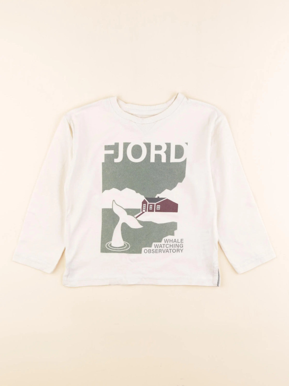 Vertbaudet - tee-shirt beige - 5 ans