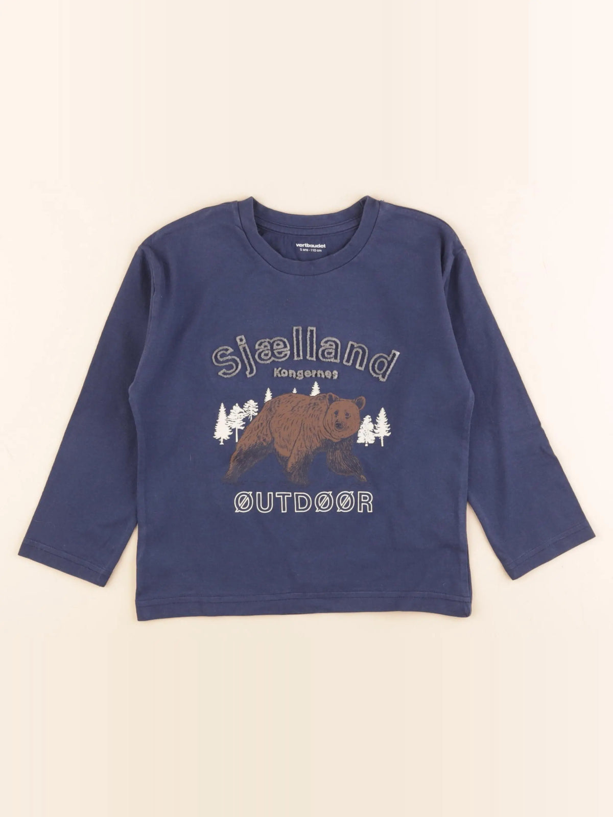 Vertbaudet - tee-shirt bleu - 5 ans