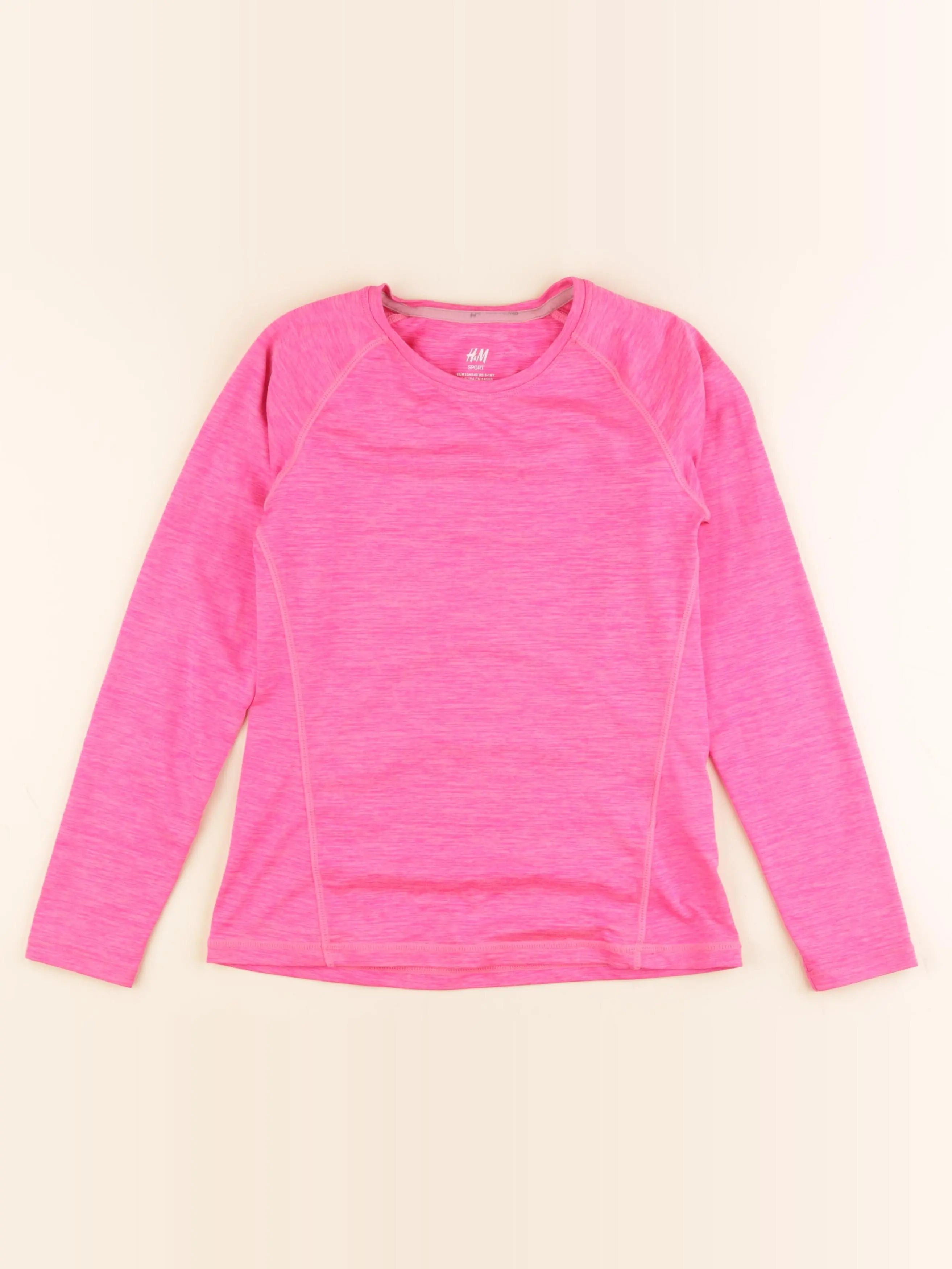 H&M - tee-shirt rose - 8/10 ans