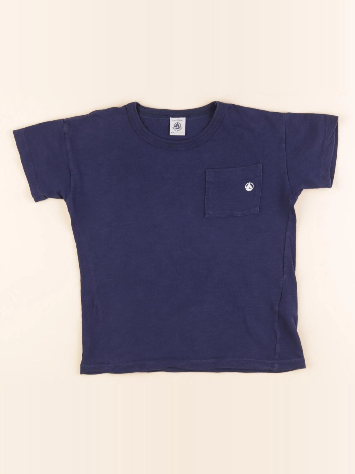Petit Bateau - tee-shirt bleu - 8 ans
