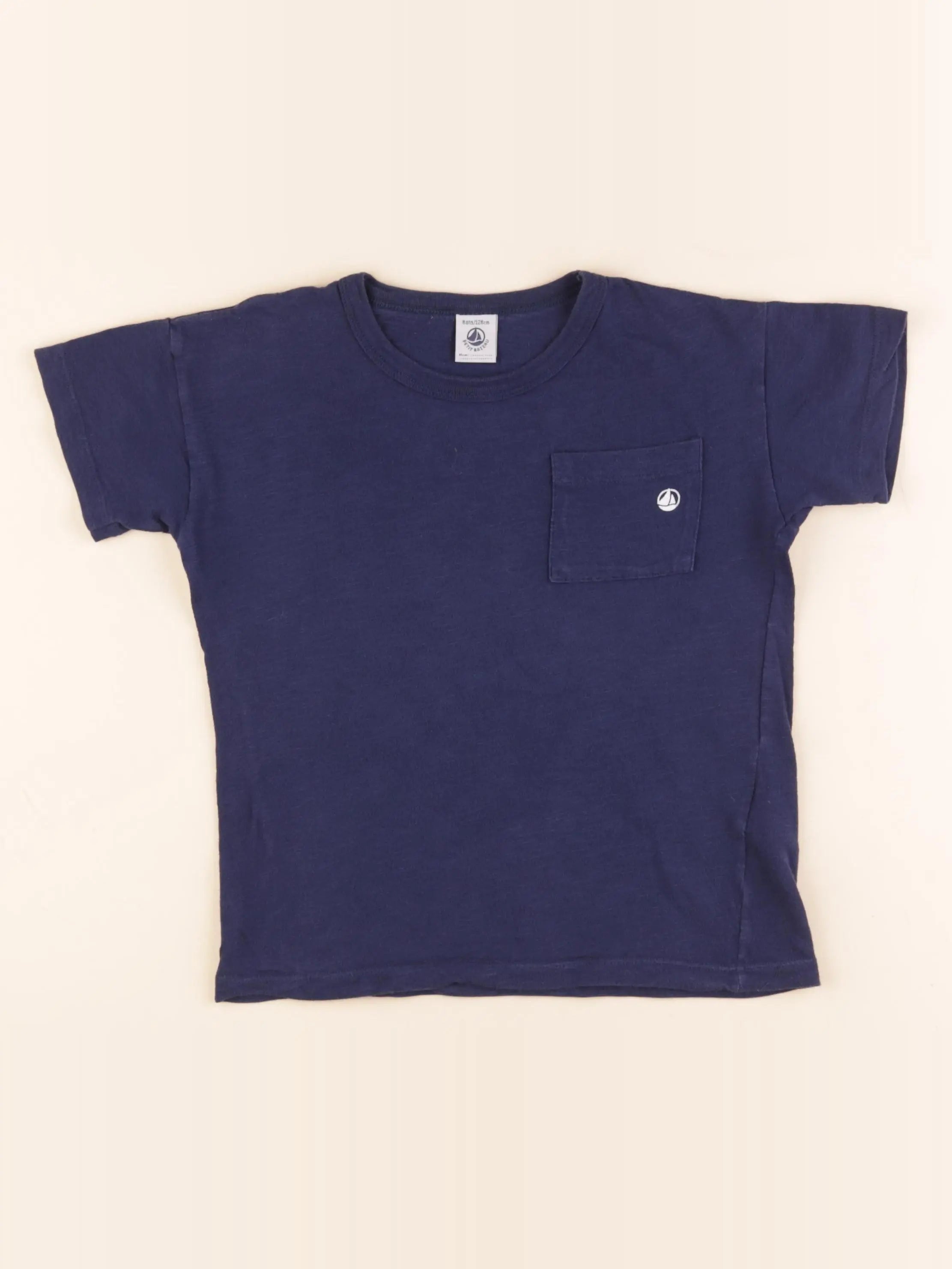 Petit Bateau - tee-shirt bleu - 8 ans
