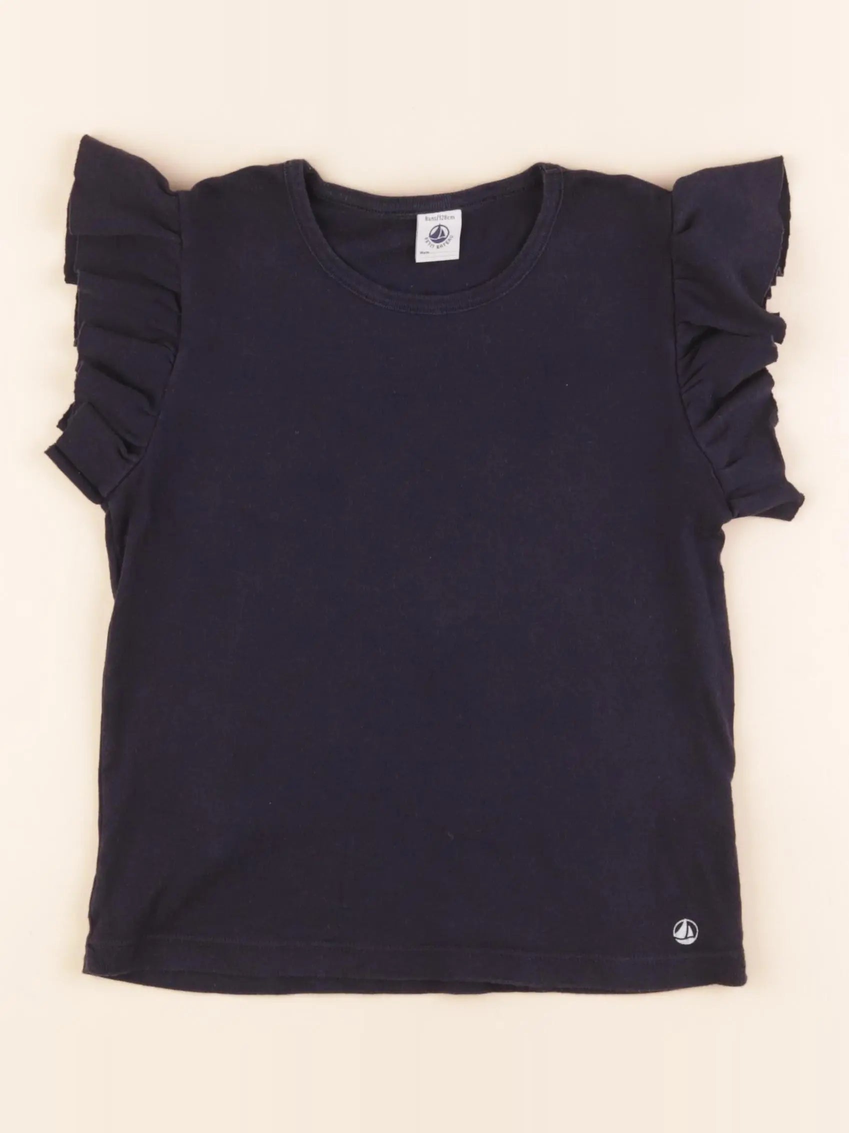 Petit Bateau - tee-shirt bleu - 8 ans