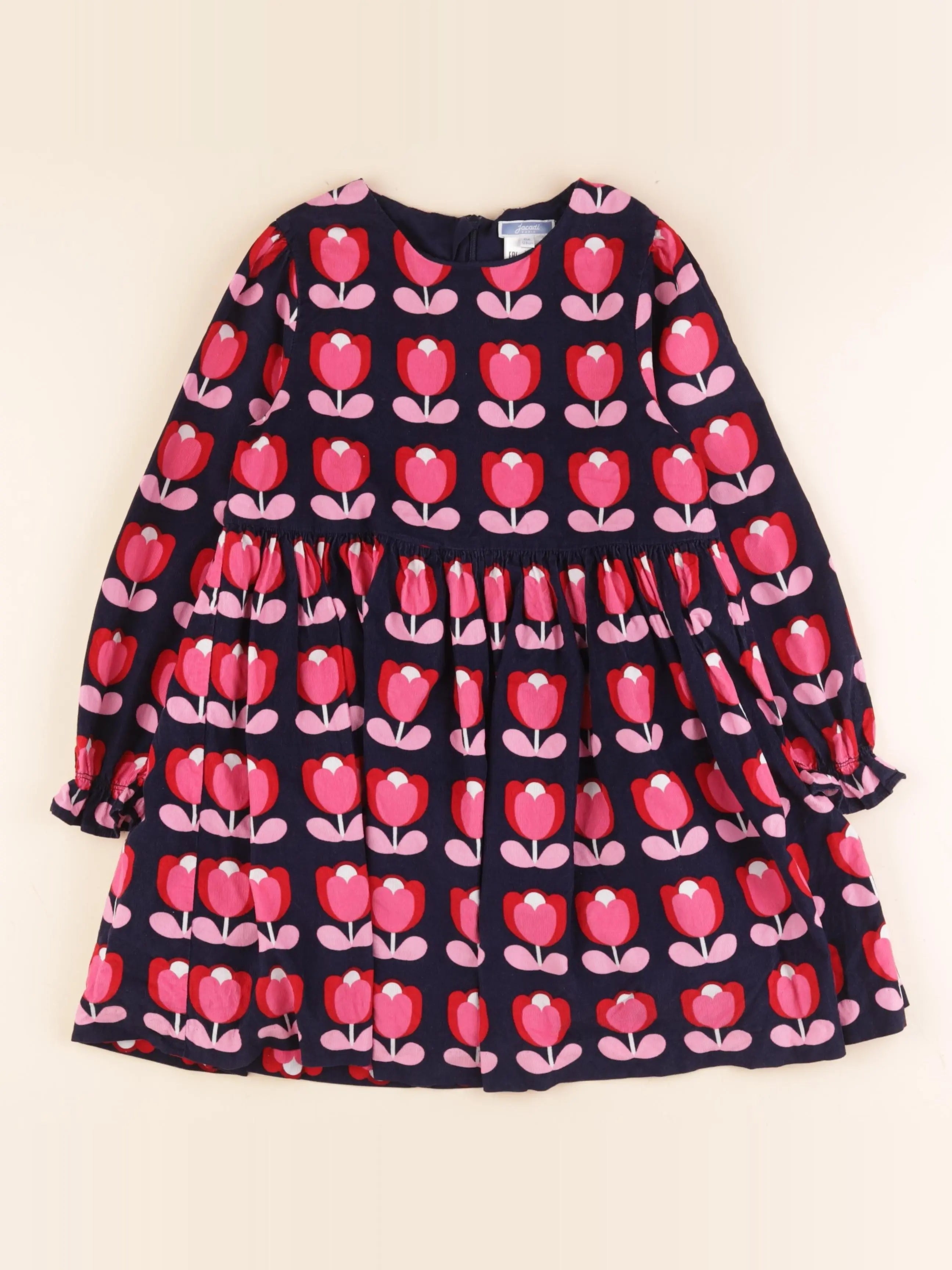Jacadi - robe bleu, rose - 8 ans