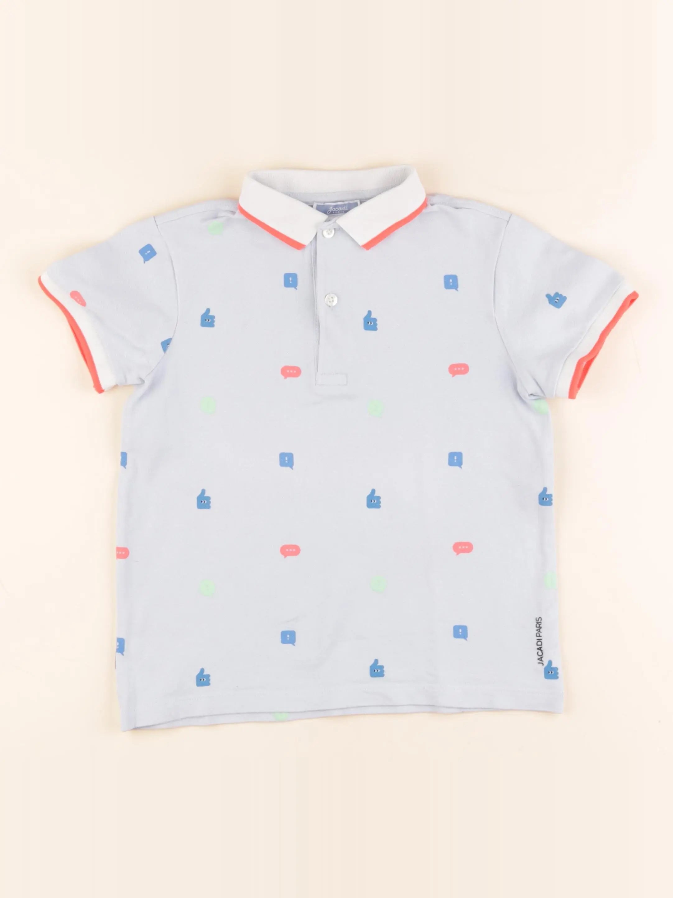 Jacadi - polo bleu - 8 ans