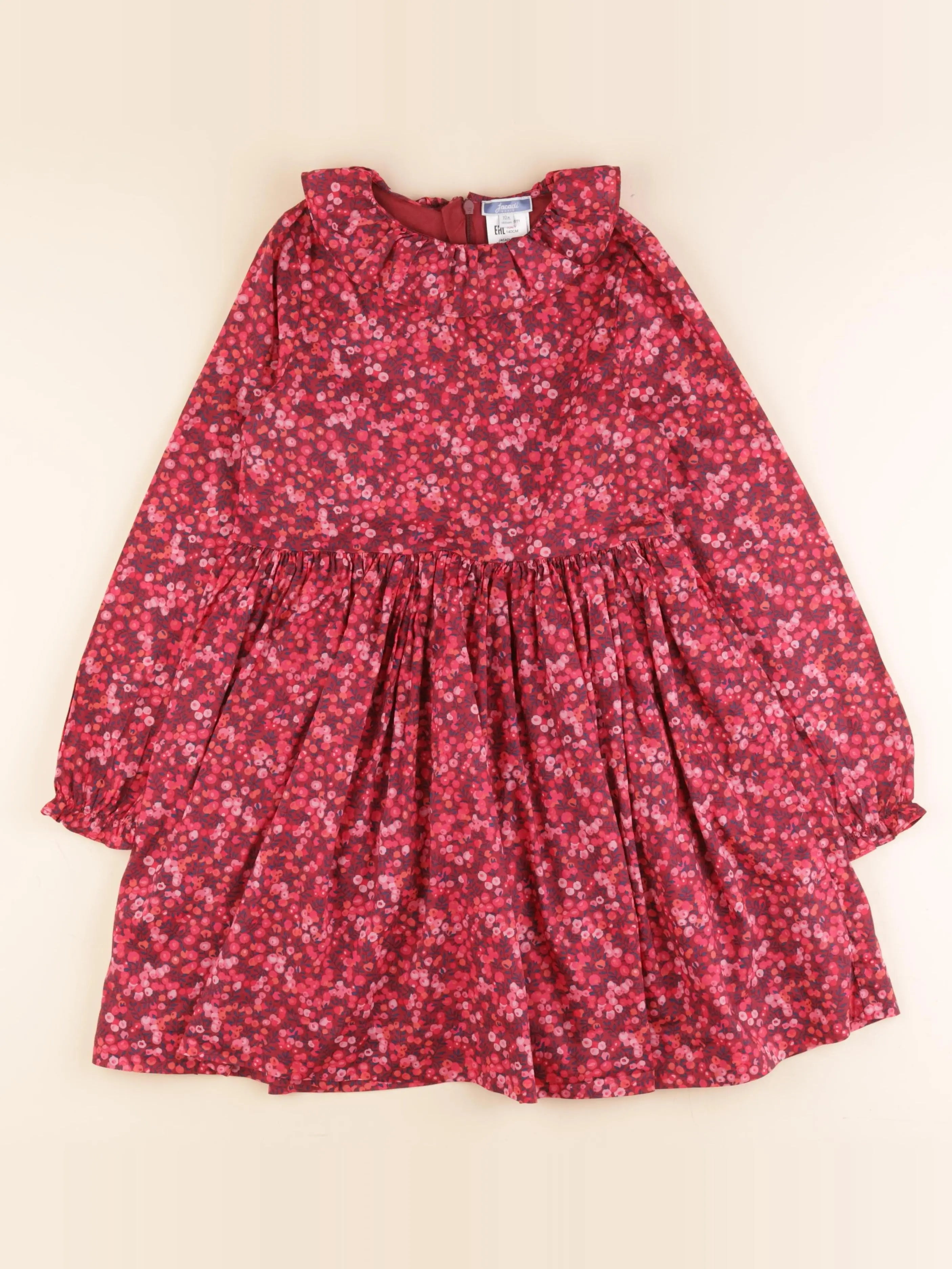 Jacadi - robe liberty rouge - 10 ans