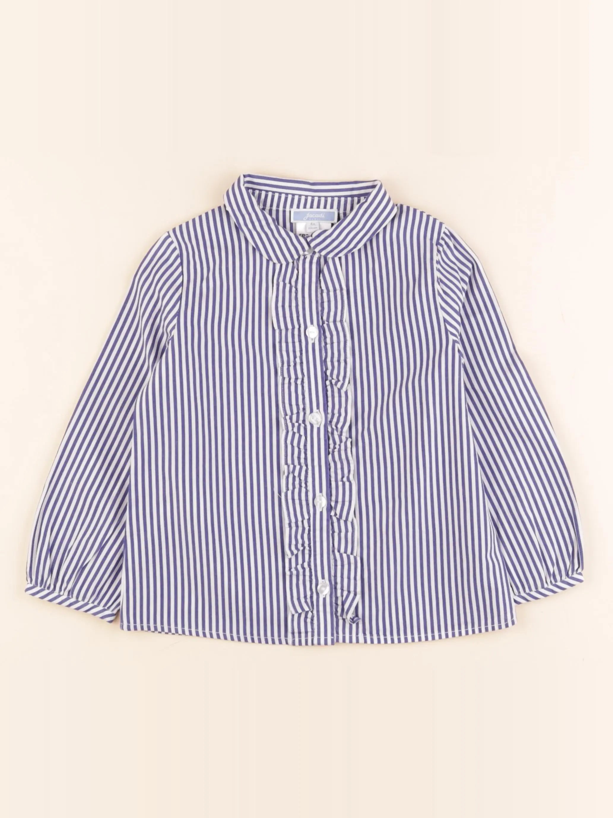 Jacadi - chemise blanc, bleu - 4 ans