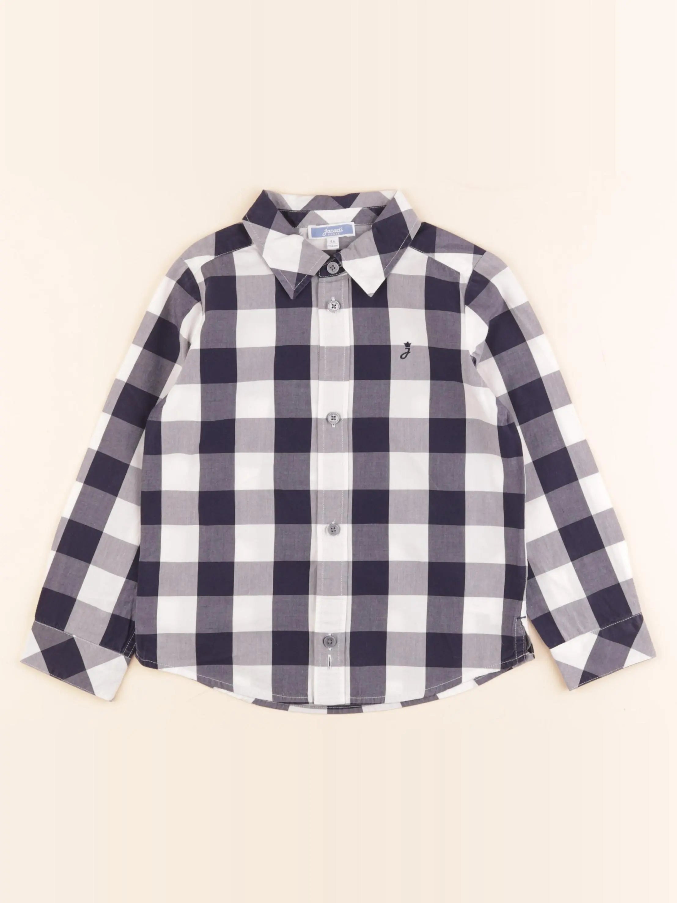 Jacadi - chemise blanc, bleu - 4 ans