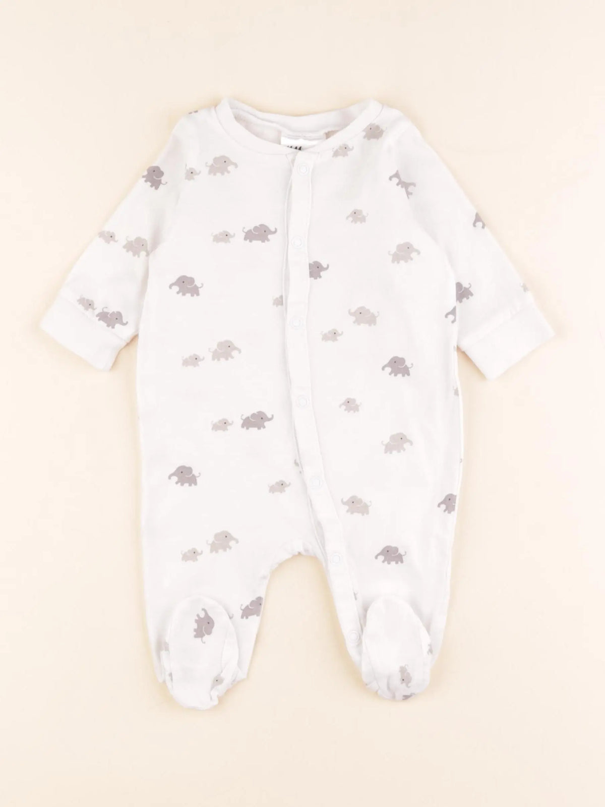 H&M - pyjama coton blanc - 1/2 mois