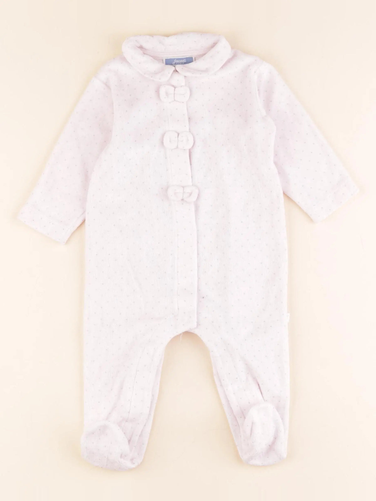 Jacadi - pyjama velours rose - 6 mois