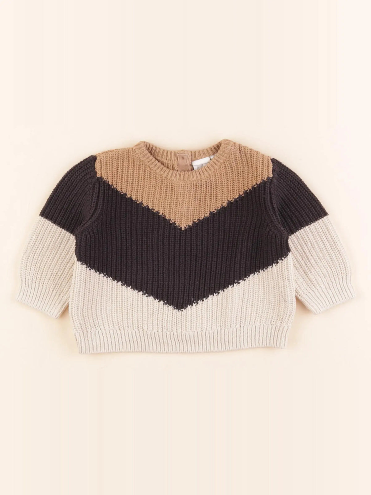 H&M - pull beige - 1/2 mois