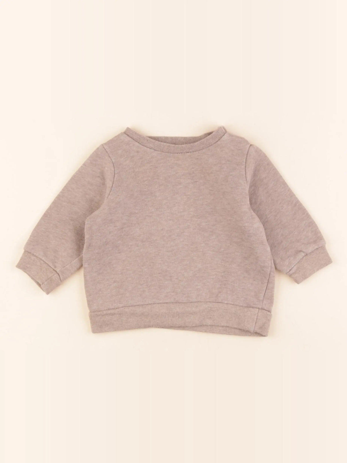 H&M - sweat beige - 2/4 mois