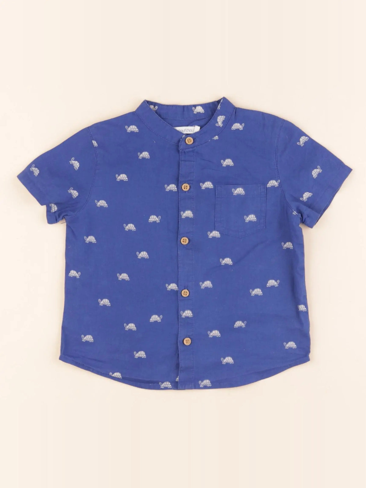 Boutchou - chemise bleu - 12 mois