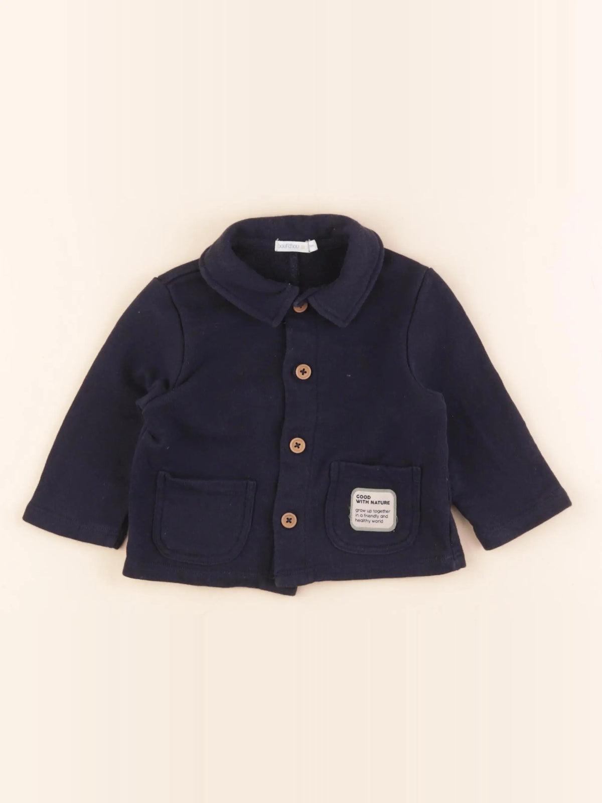Boutchou - gilet bleu - 9 mois