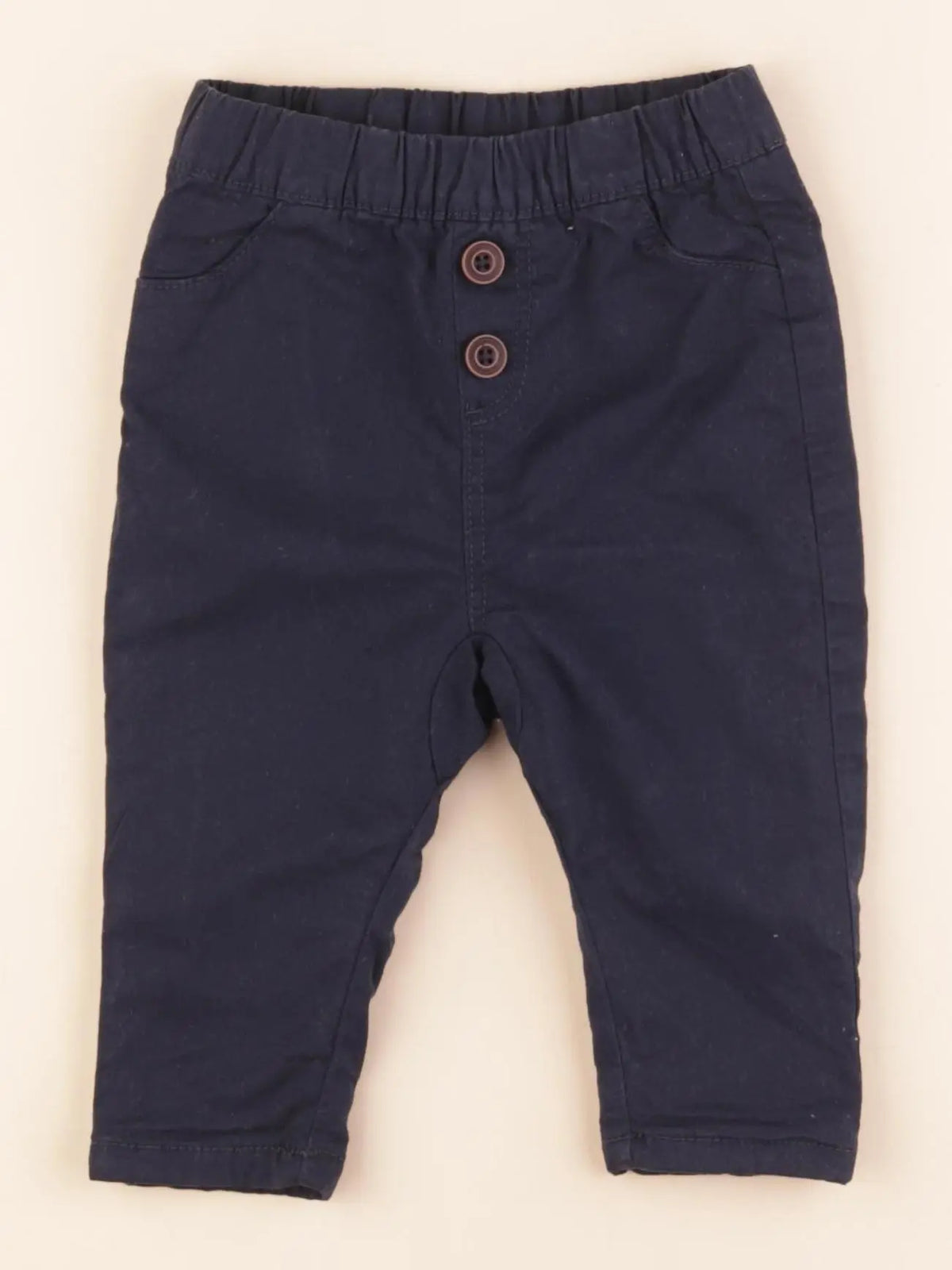 Tape à l'oeil - pantalon doublé bleu - 6 mois
