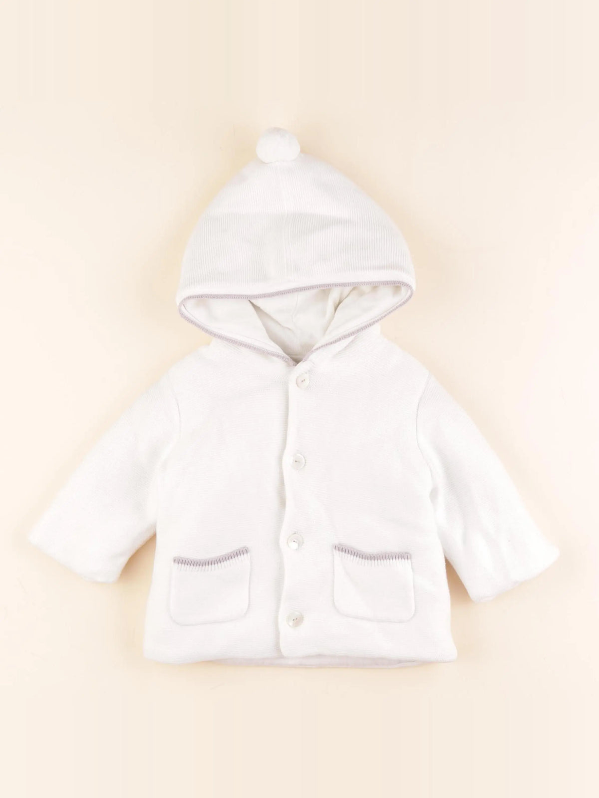 Jacadi - veste blanc - 6 mois