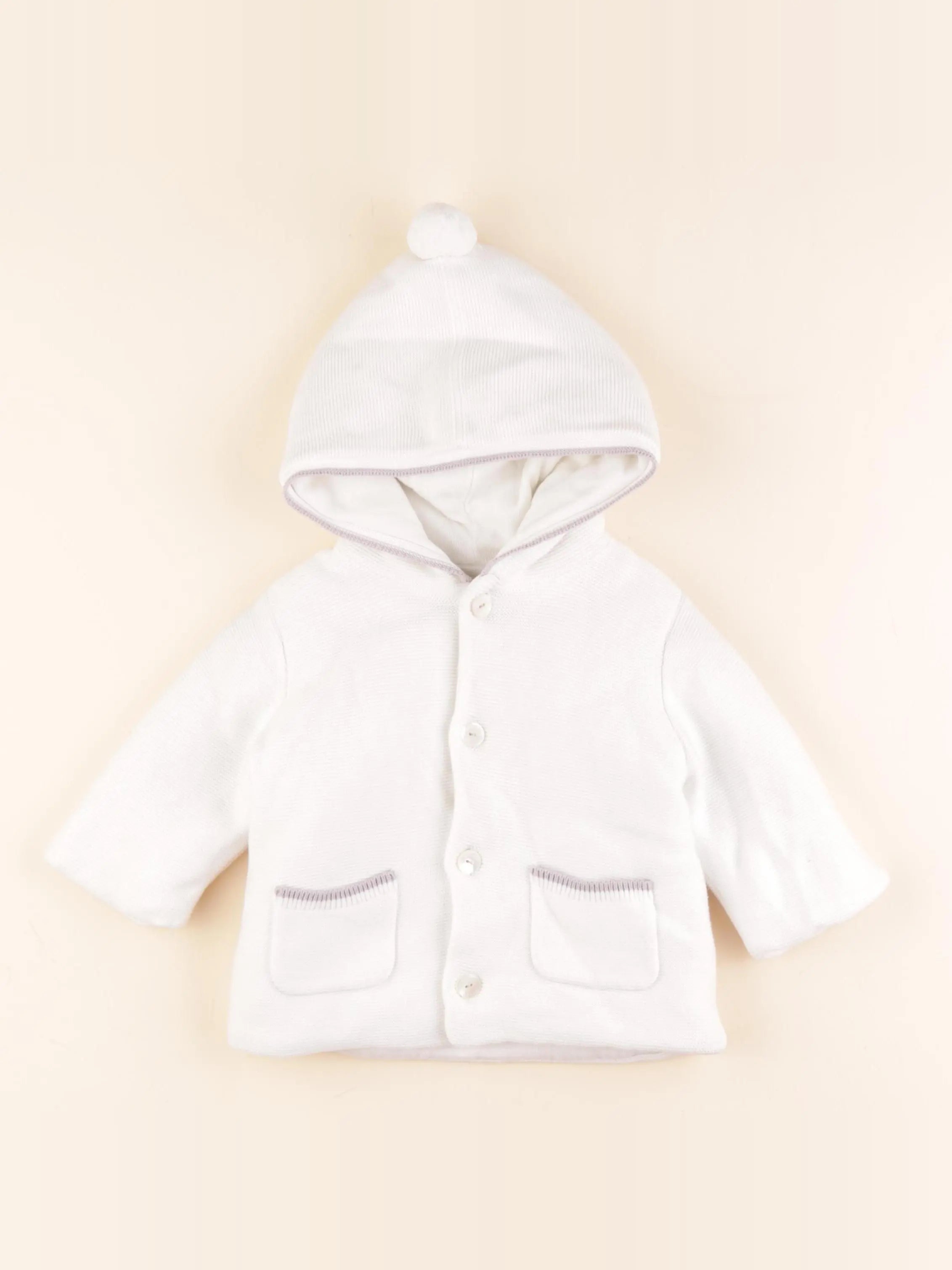 Jacadi - veste blanc - 6 mois