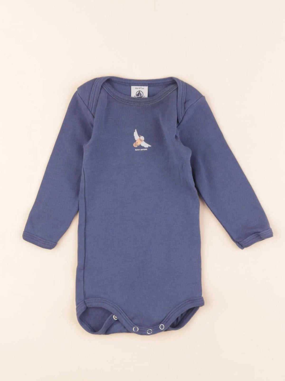 Petit Bateau - body bleu - 6 mois