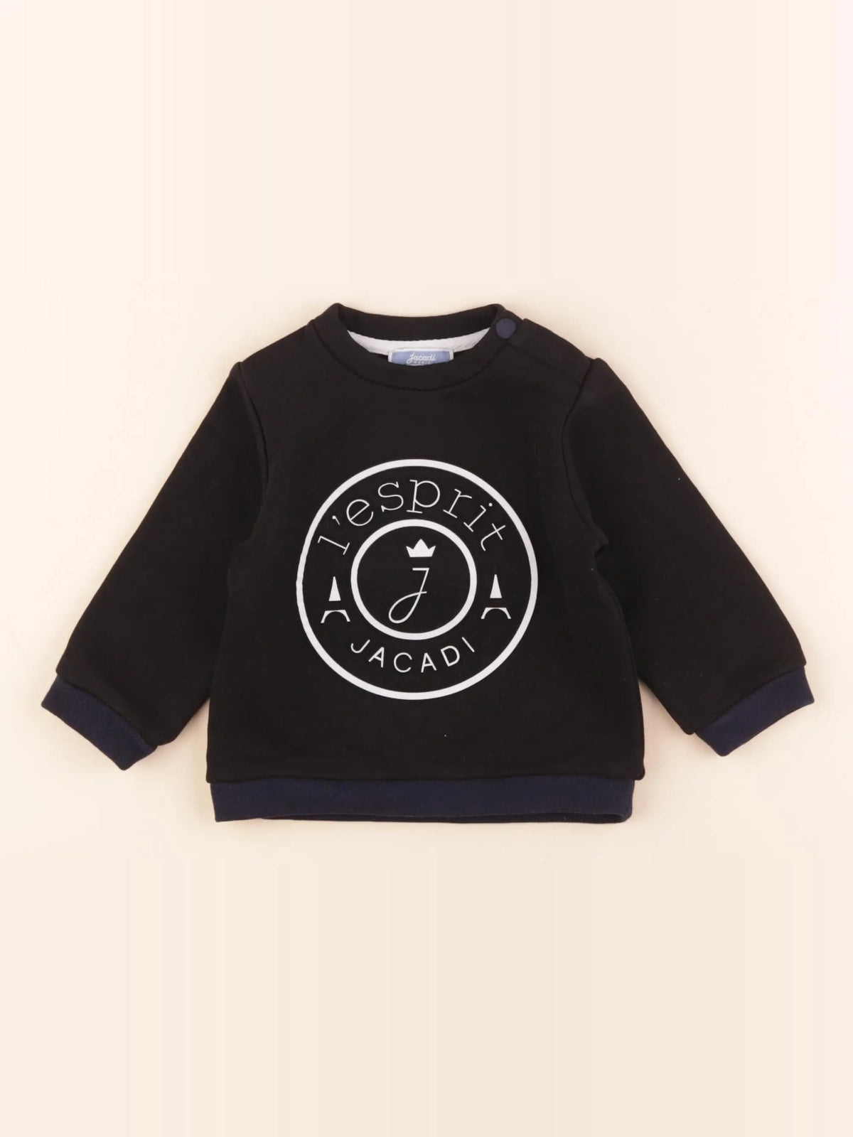 Jacadi - sweat noir - 12 mois