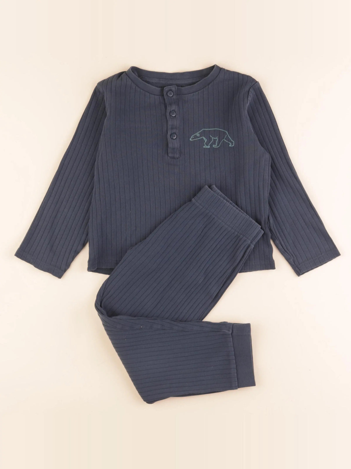 Vertbaudet - pyjama coton bleu - 6 ans