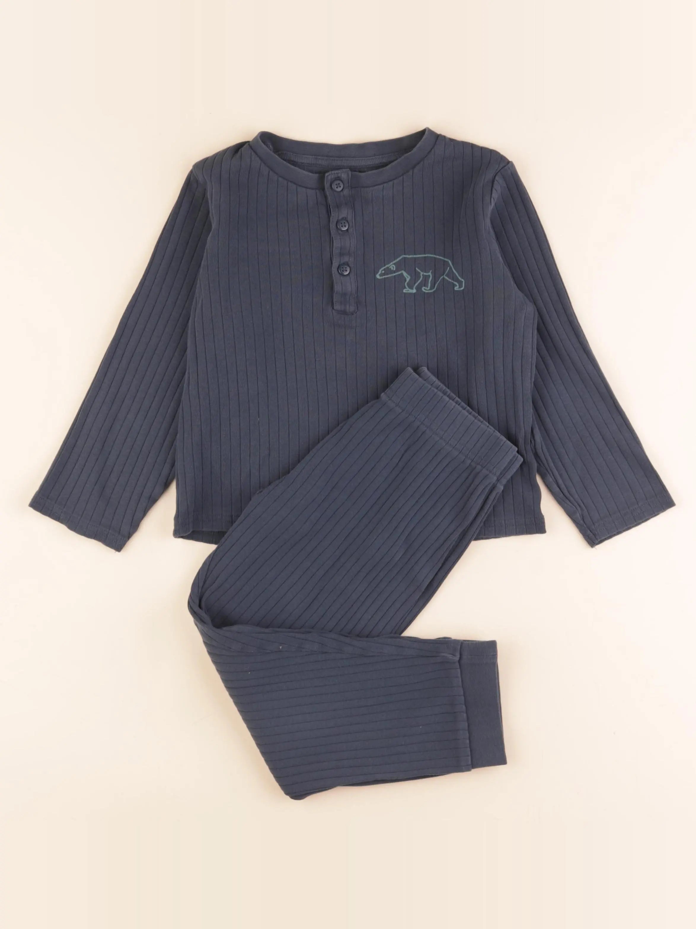 Vertbaudet - pyjama coton bleu - 6 ans