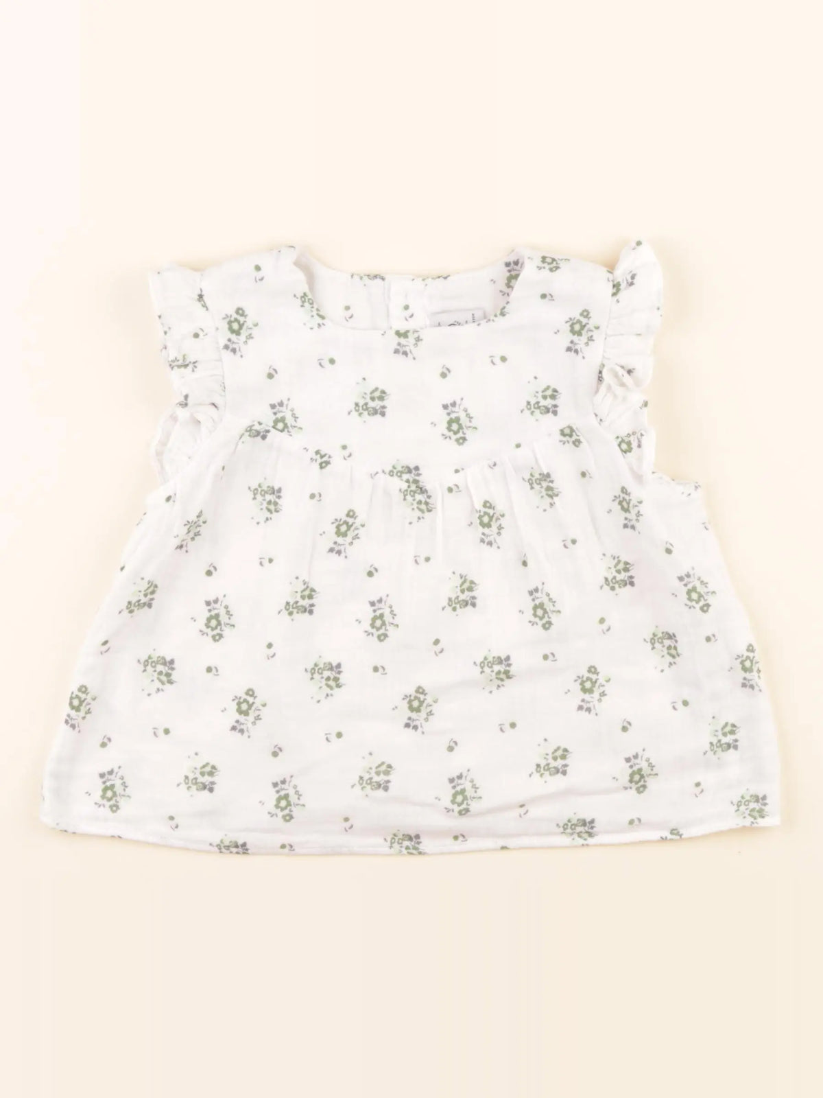 Blouse blanc, vert