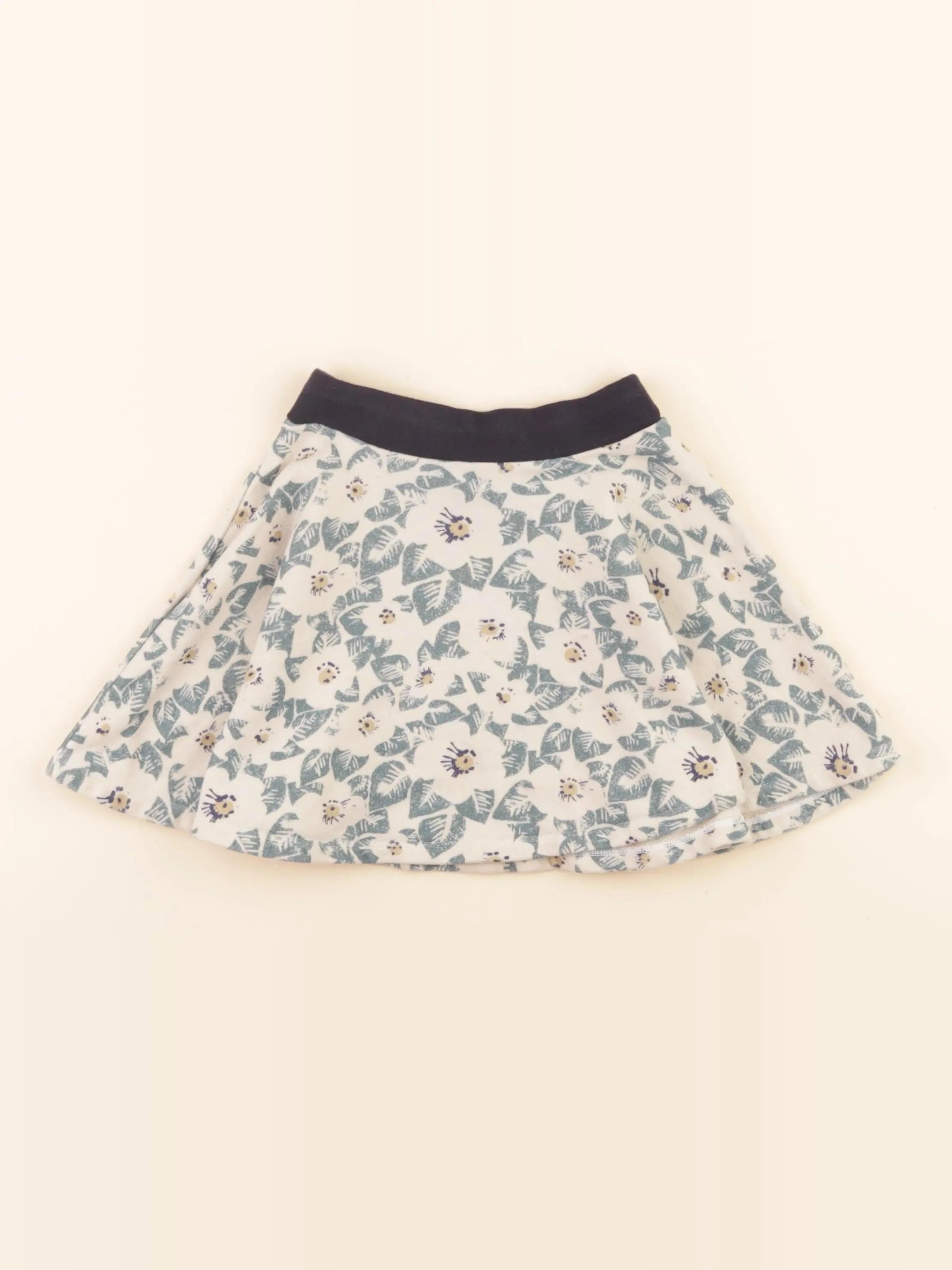 Jupe bleu, beige