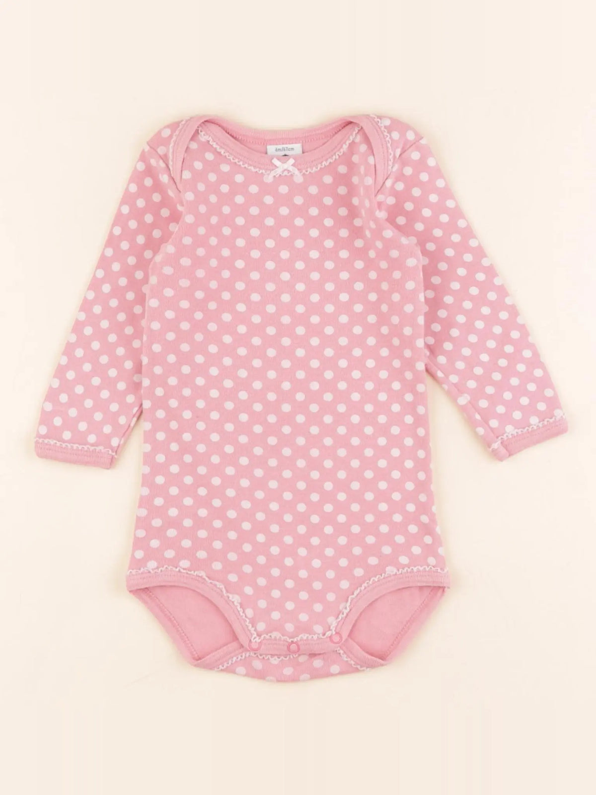 Petit Bateau - body rose - 6 mois
