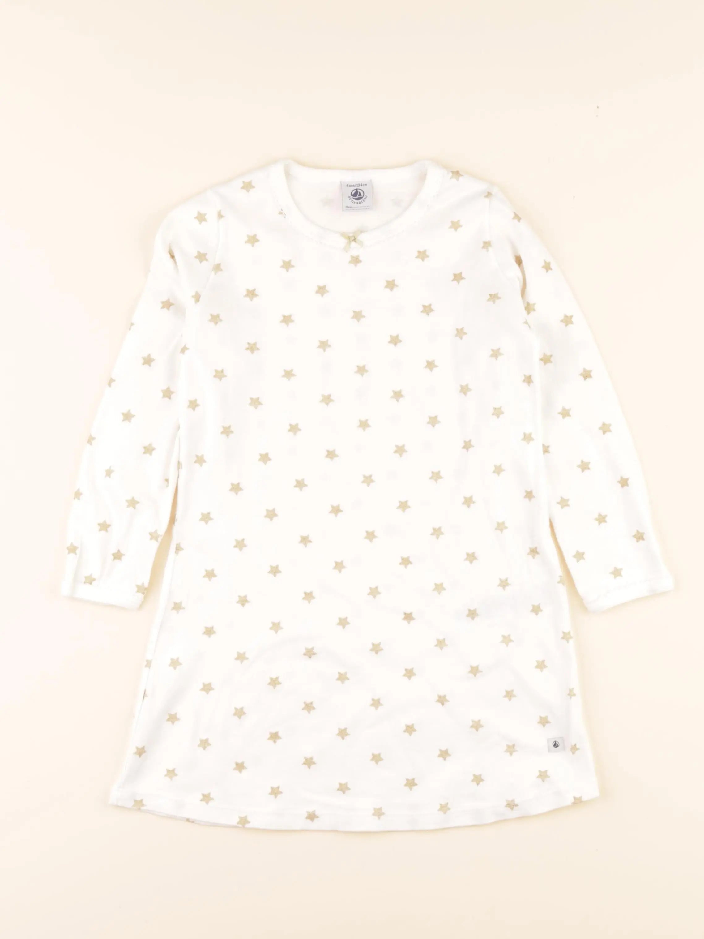 Chemise de nuit blanc, or