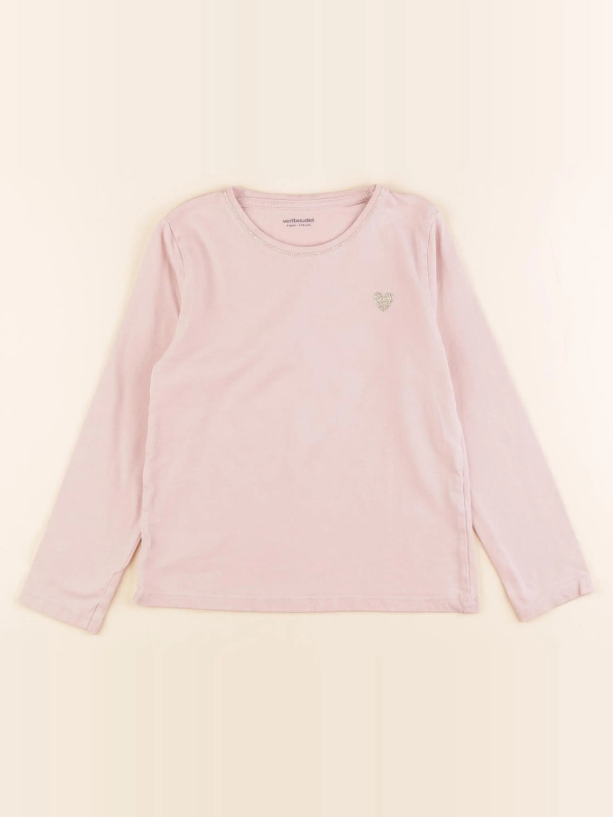 Vertbaudet - tee-shirt rose - 6 ans