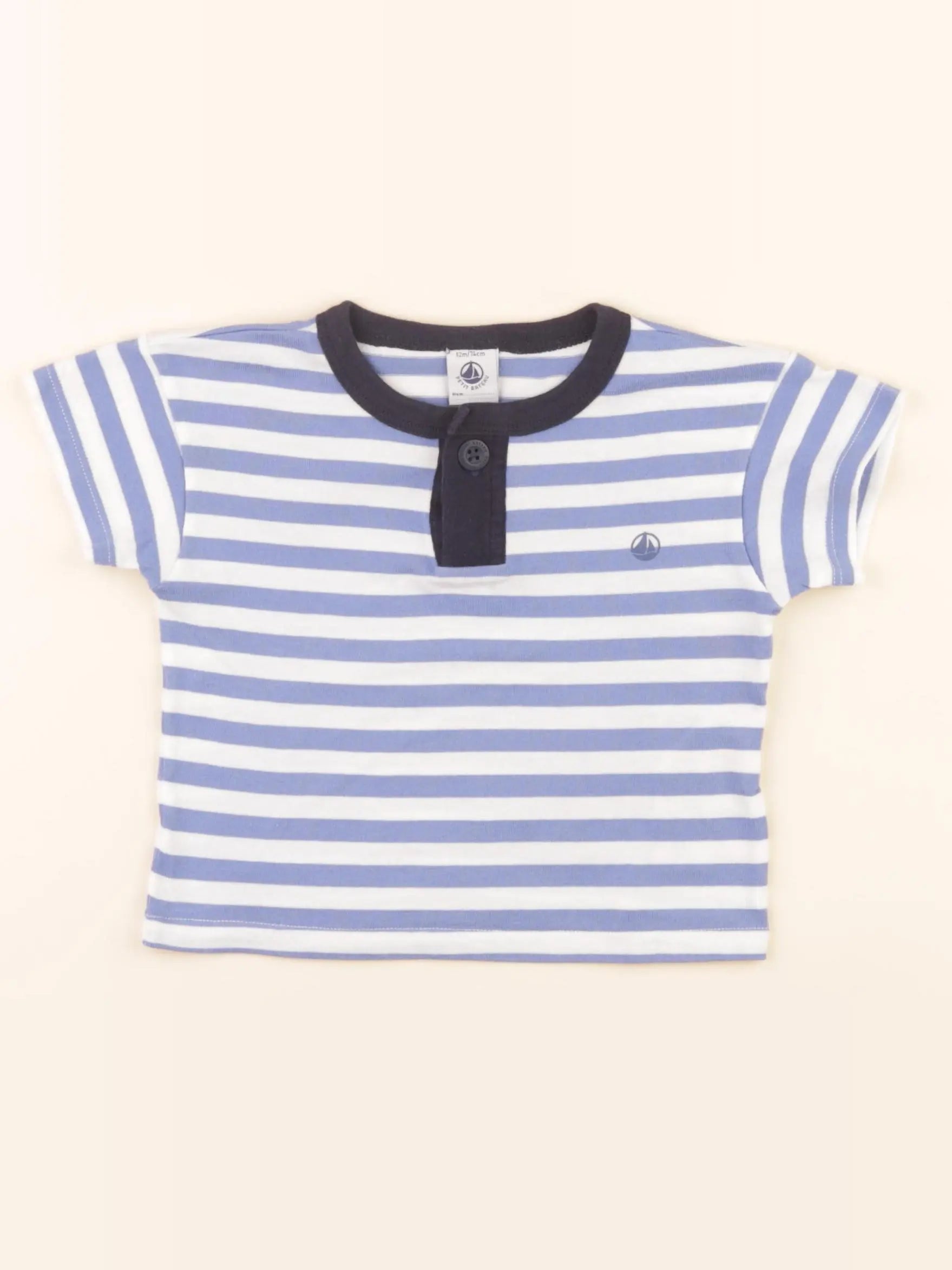 Tee-shirt bleu, blanc