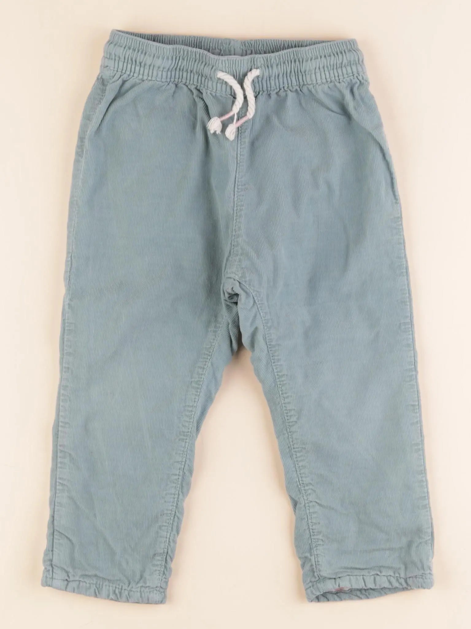H&M - pantalon bleu - 12/18 mois